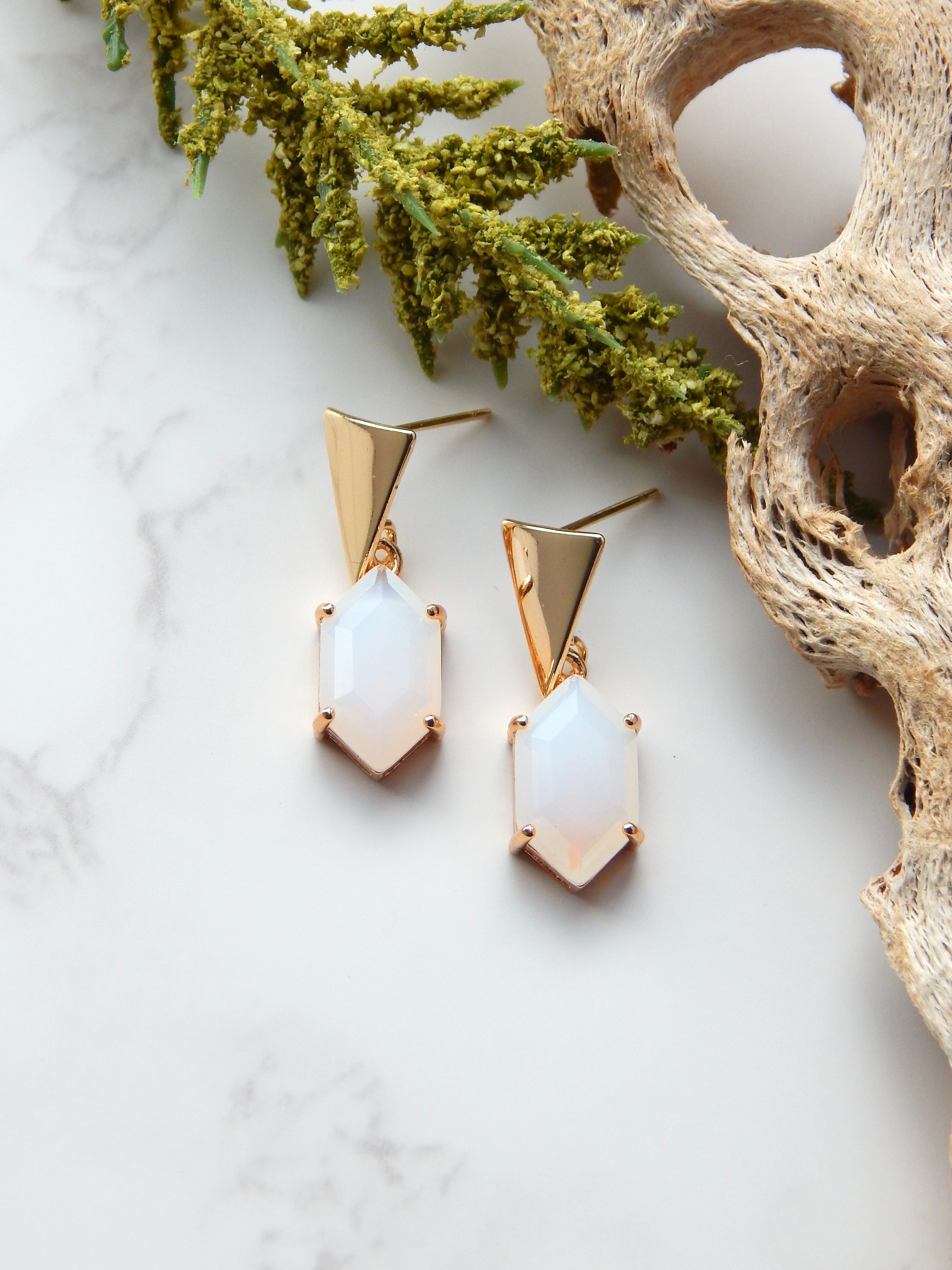 Spring Hexagon Earrings