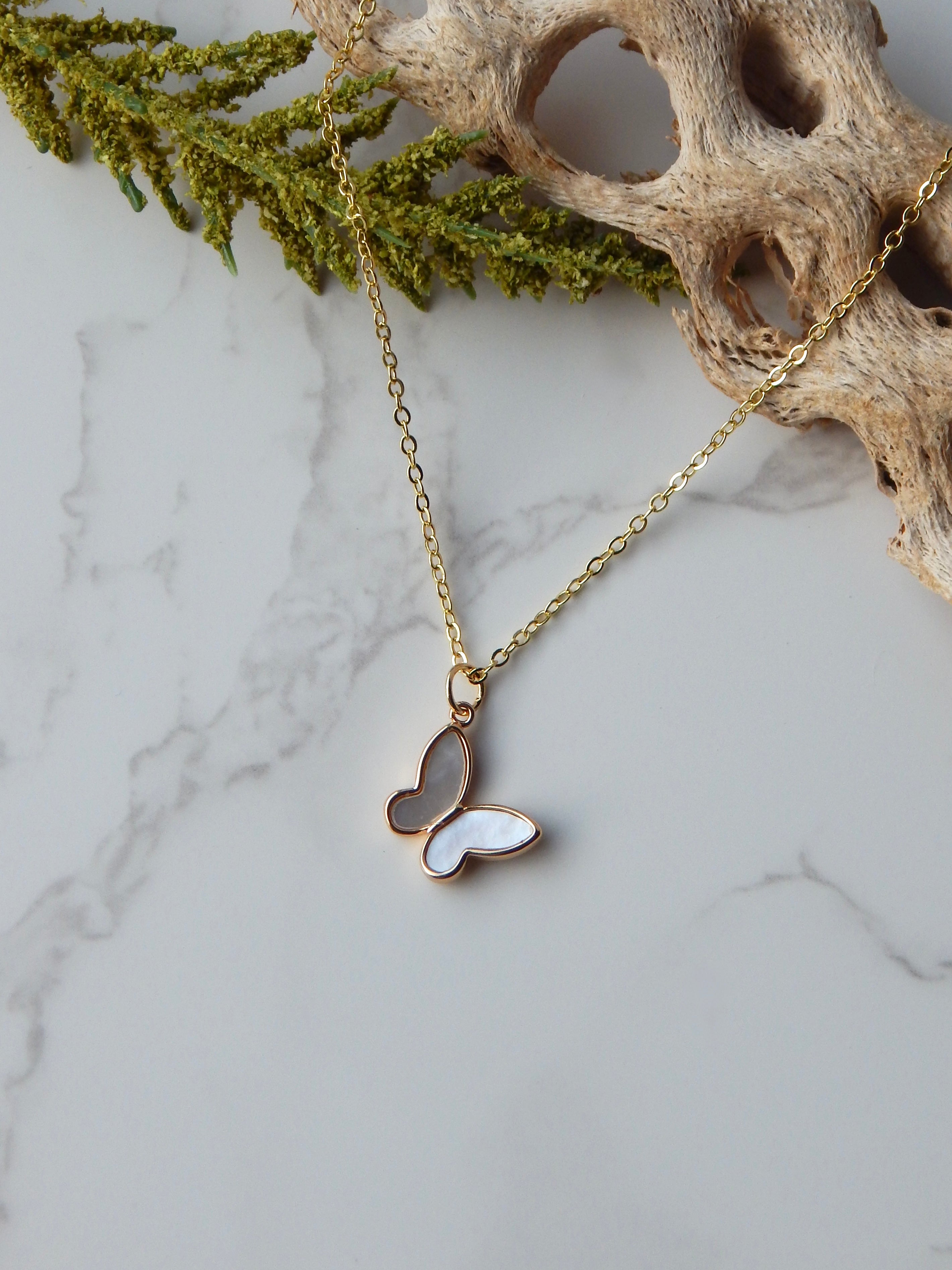 Shell Butterfly Necklace