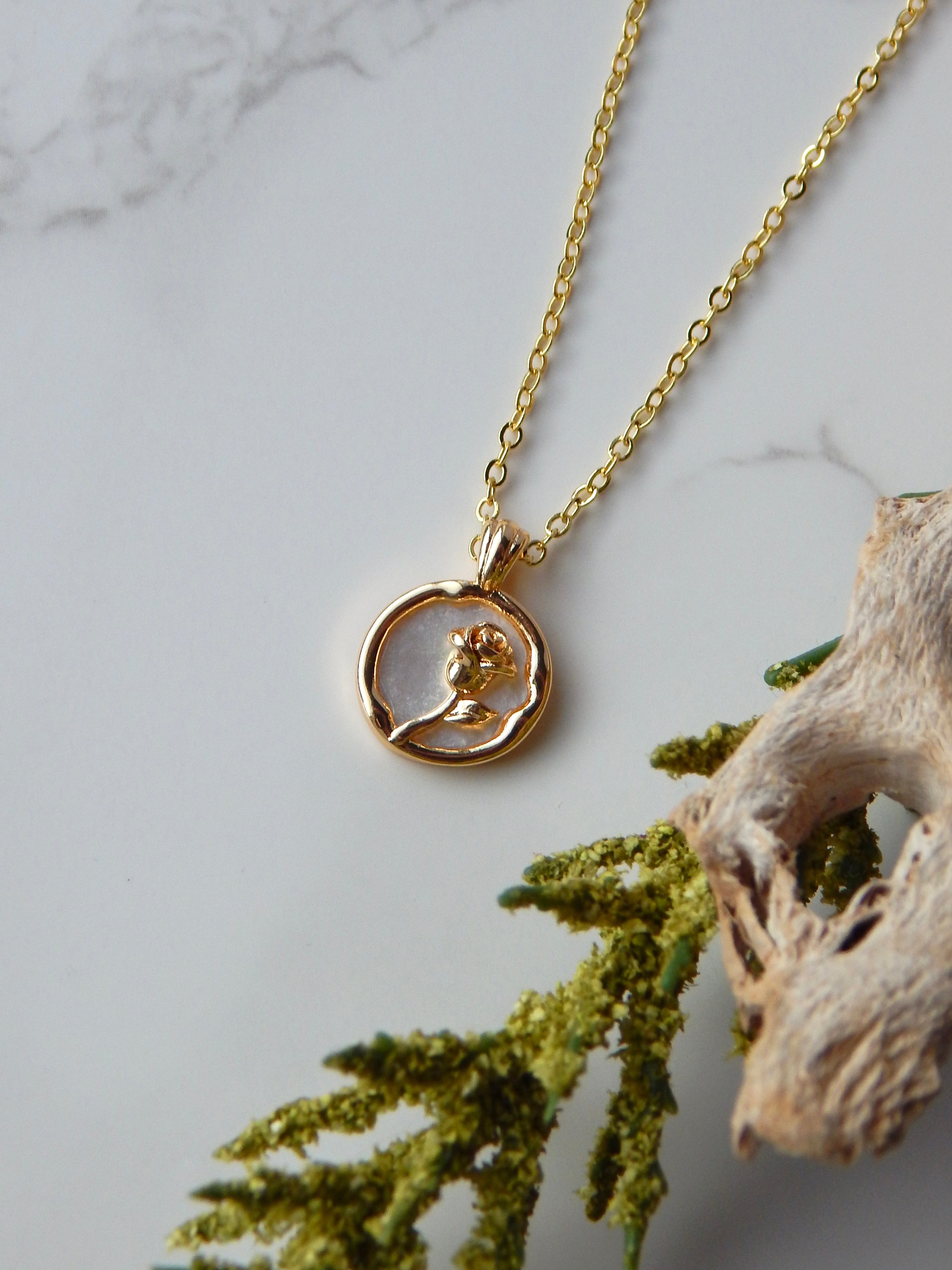 Abalone Rose Necklace