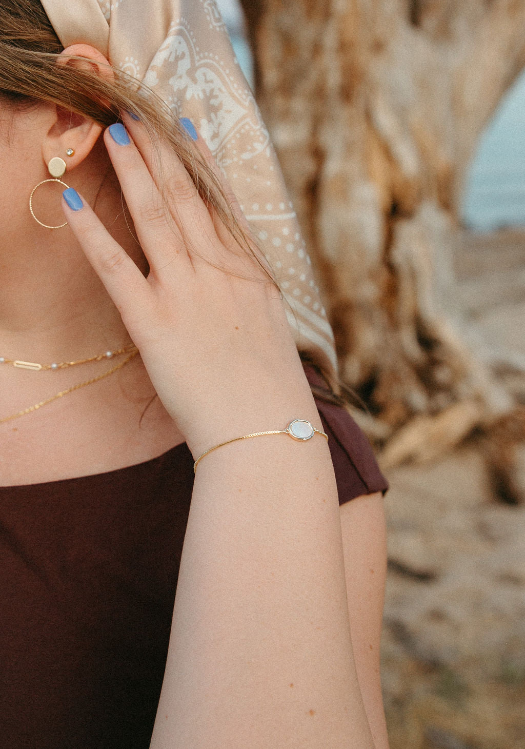 Radiance Hoop Earrings – Textured Gold Stud Hoops | Classic Edition