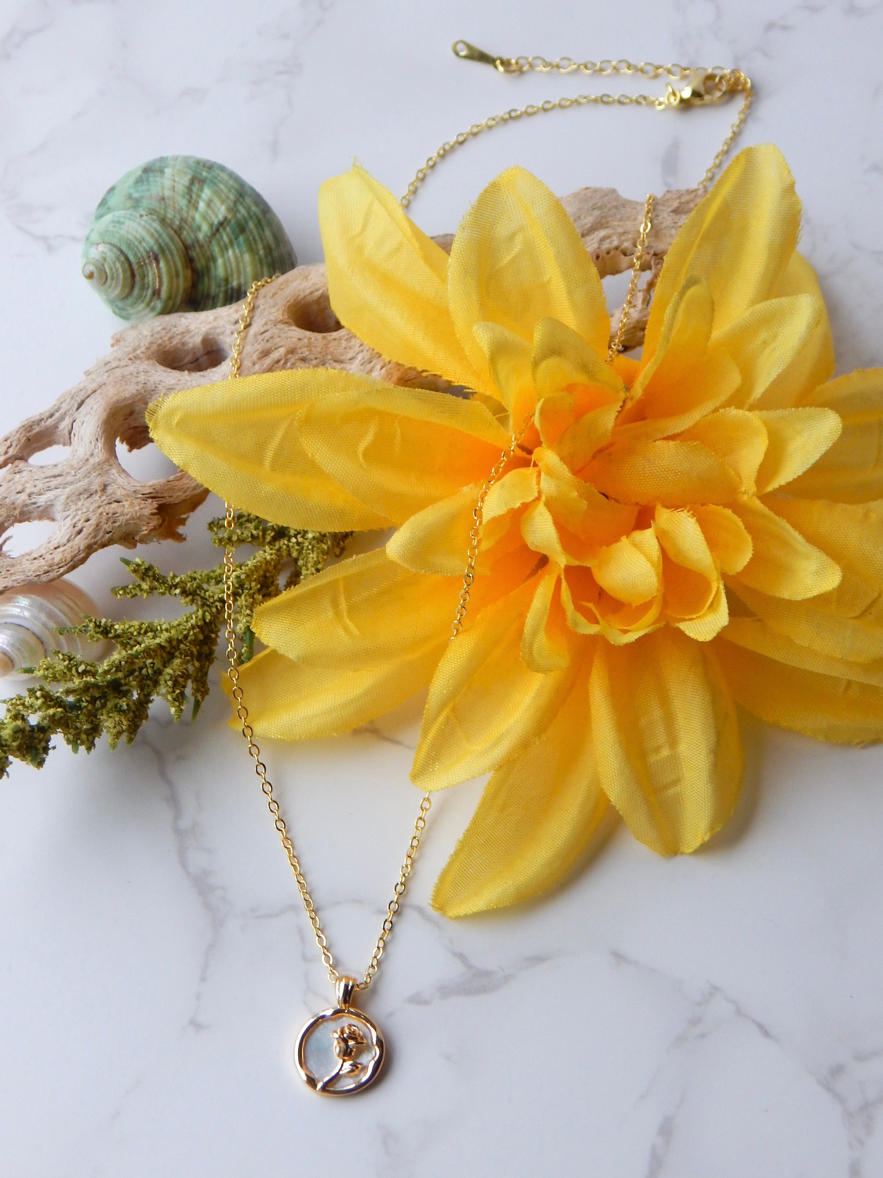 Abalone Rose Necklace