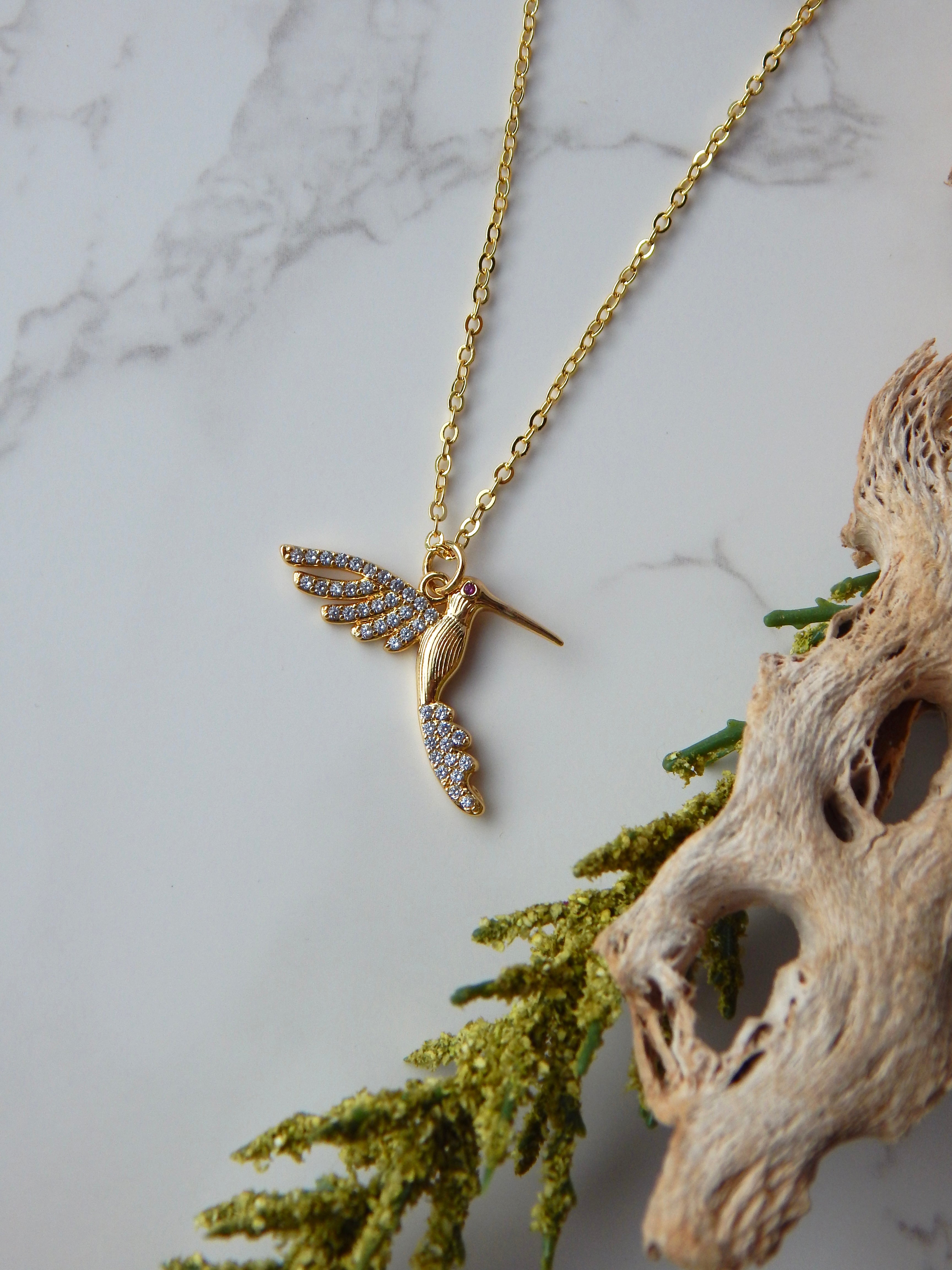 Dainty Hummingbird Necklace