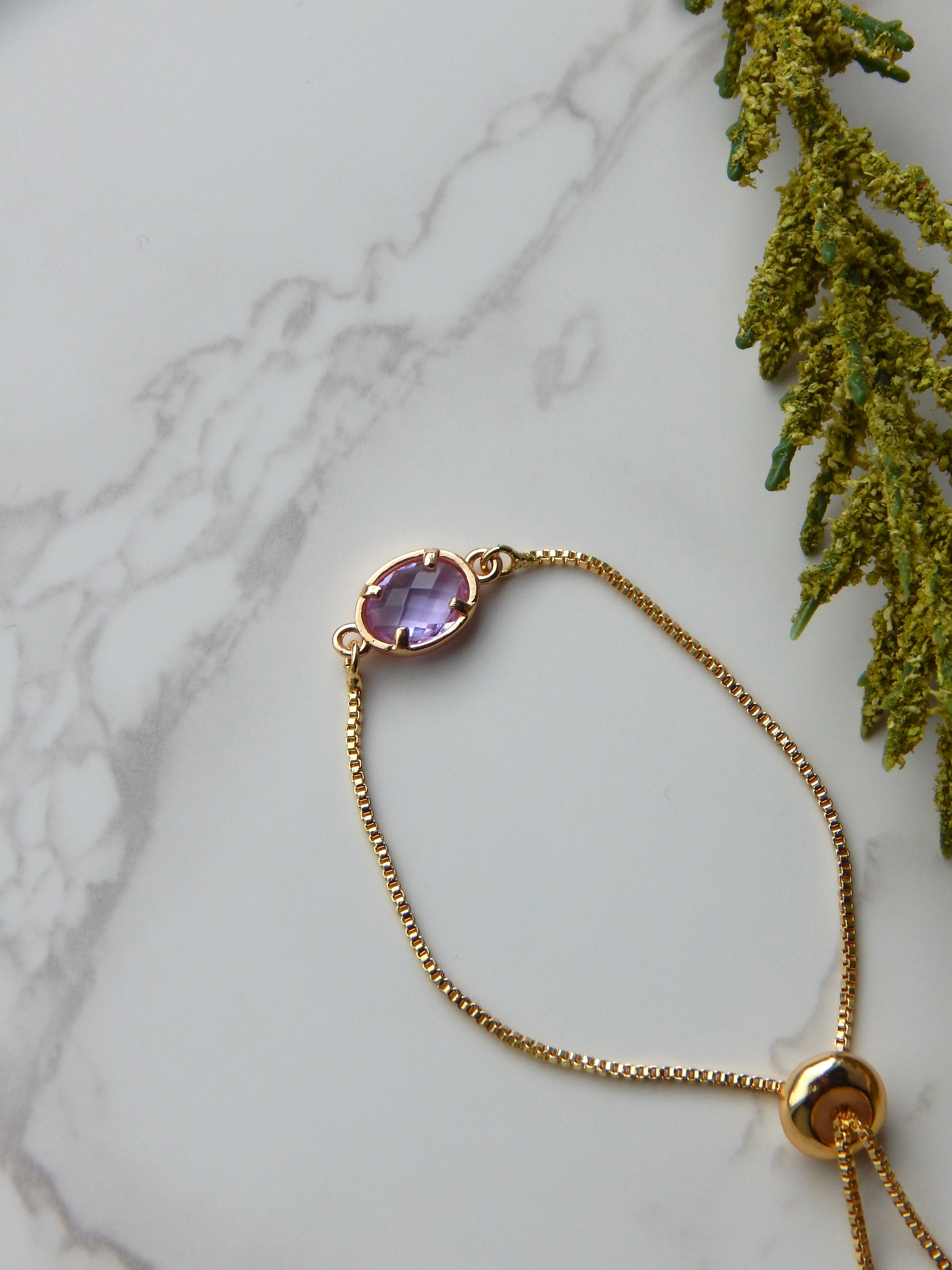 Reversible Purple Bracelet