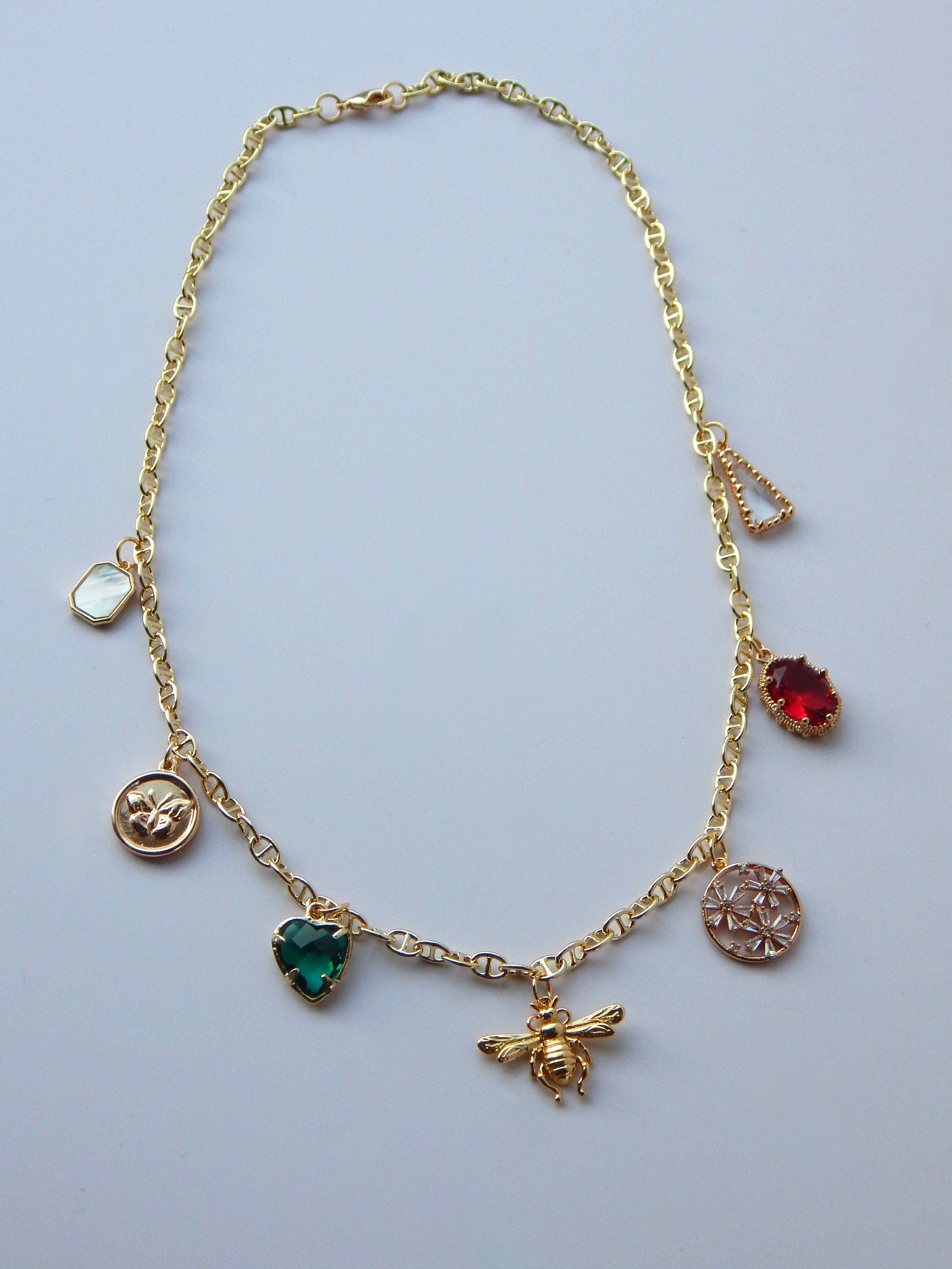 20 inch Bee Lover Charm Necklace
