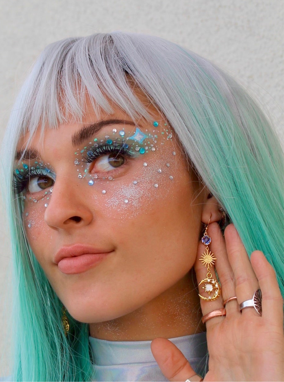 Dreamy Cosmos Earrings – Celestial Sun, Moon & Star Dangles