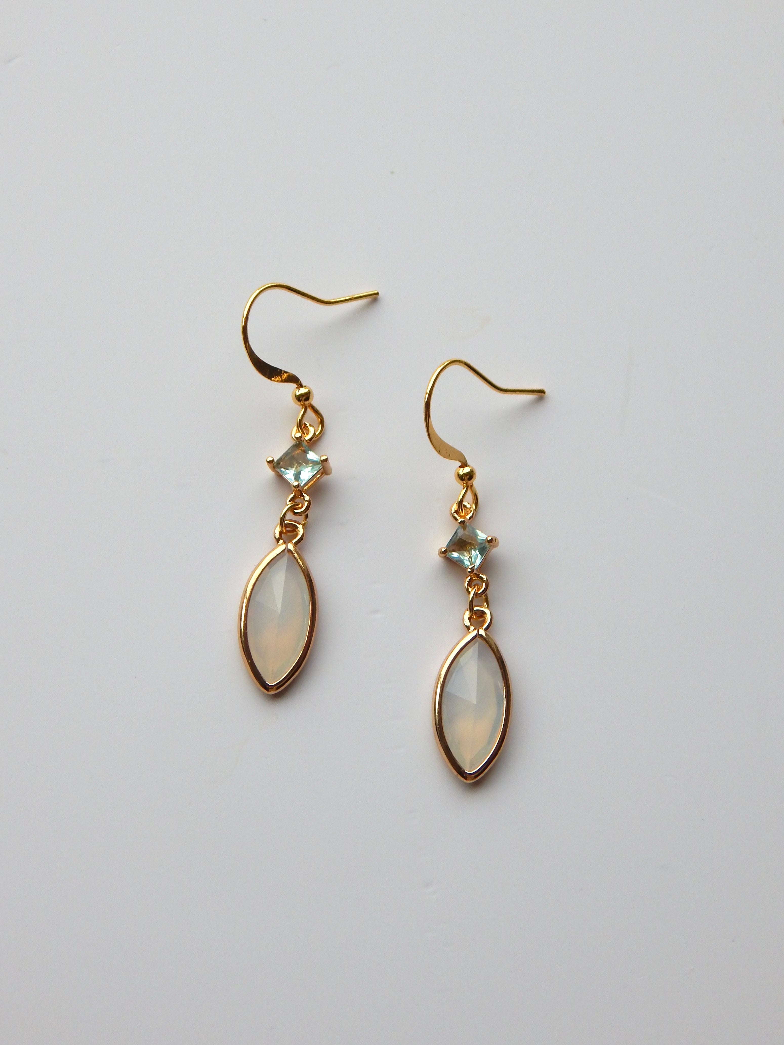 Blue Dream Drop Earrings – Light Blue & Opal Dangle Earrings