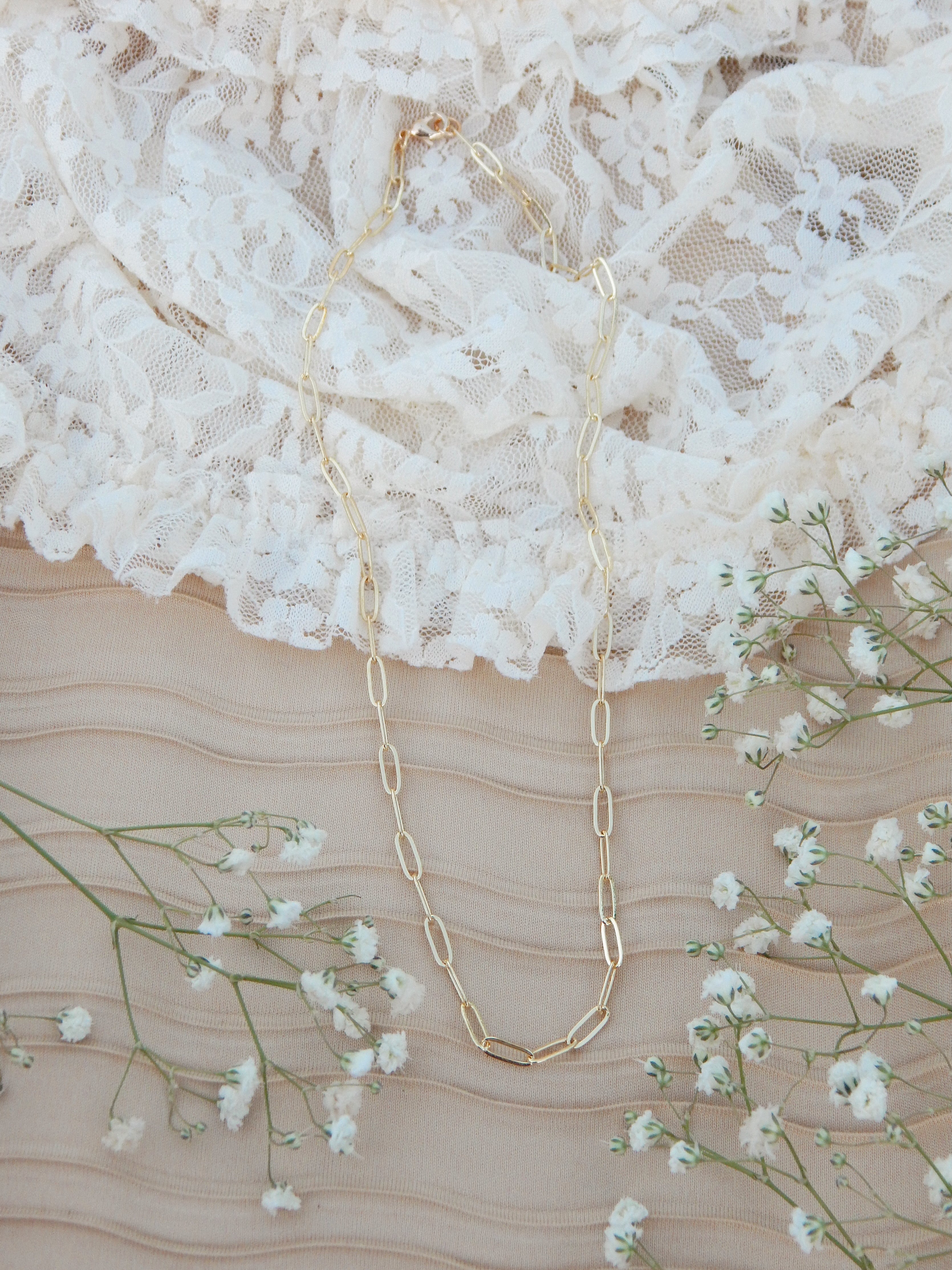 Classic Paperclip Chain – Everyday Gold Link Layering Necklace
