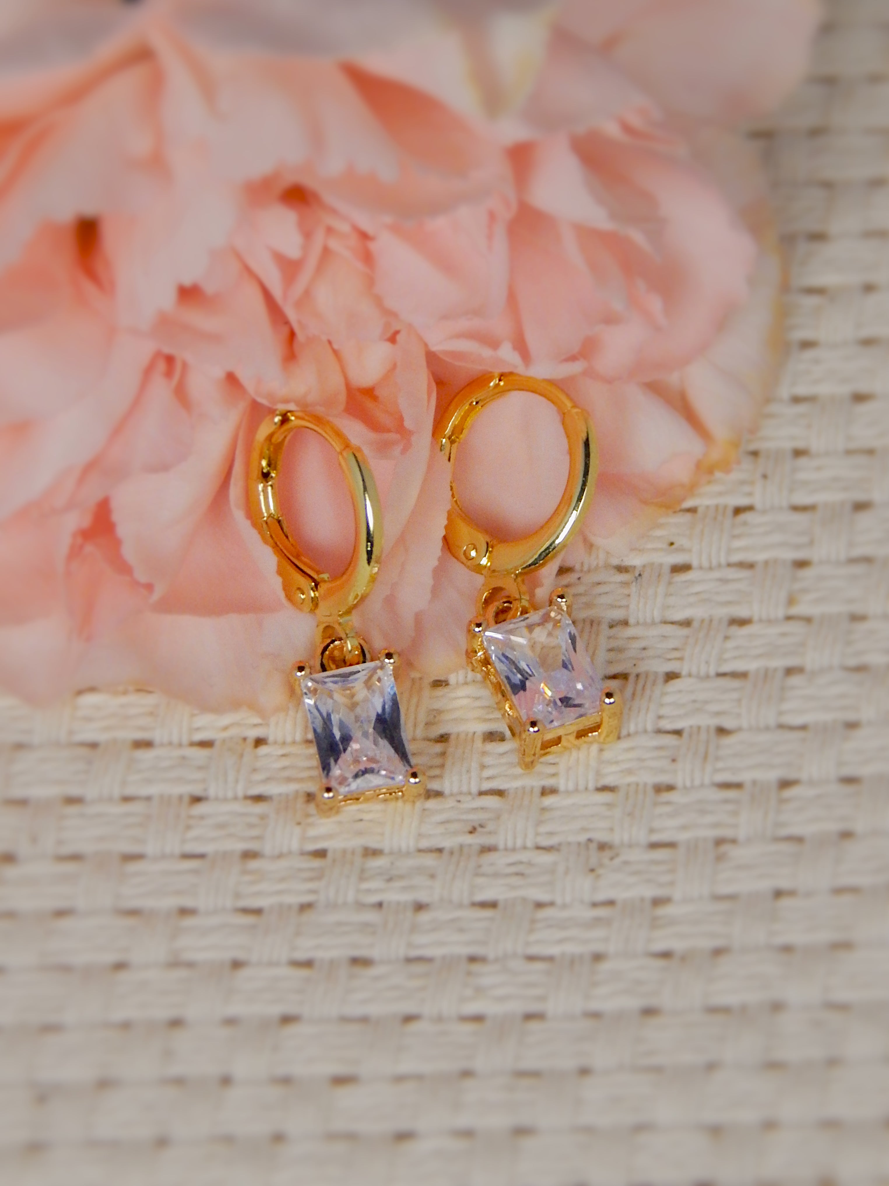 Centered Huggie Earrings