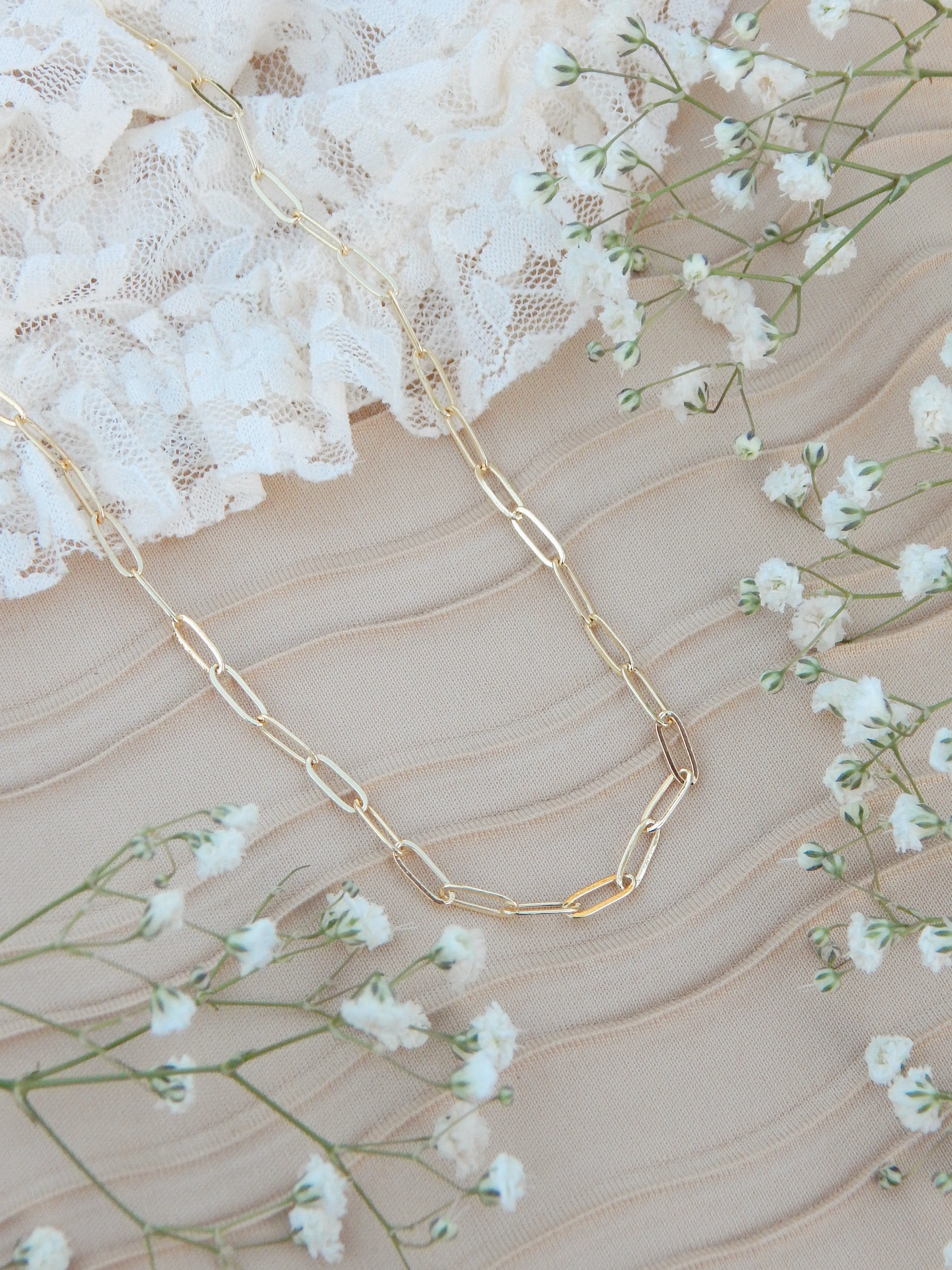 Classic Paperclip Chain – Everyday Gold Link Layering Necklace
