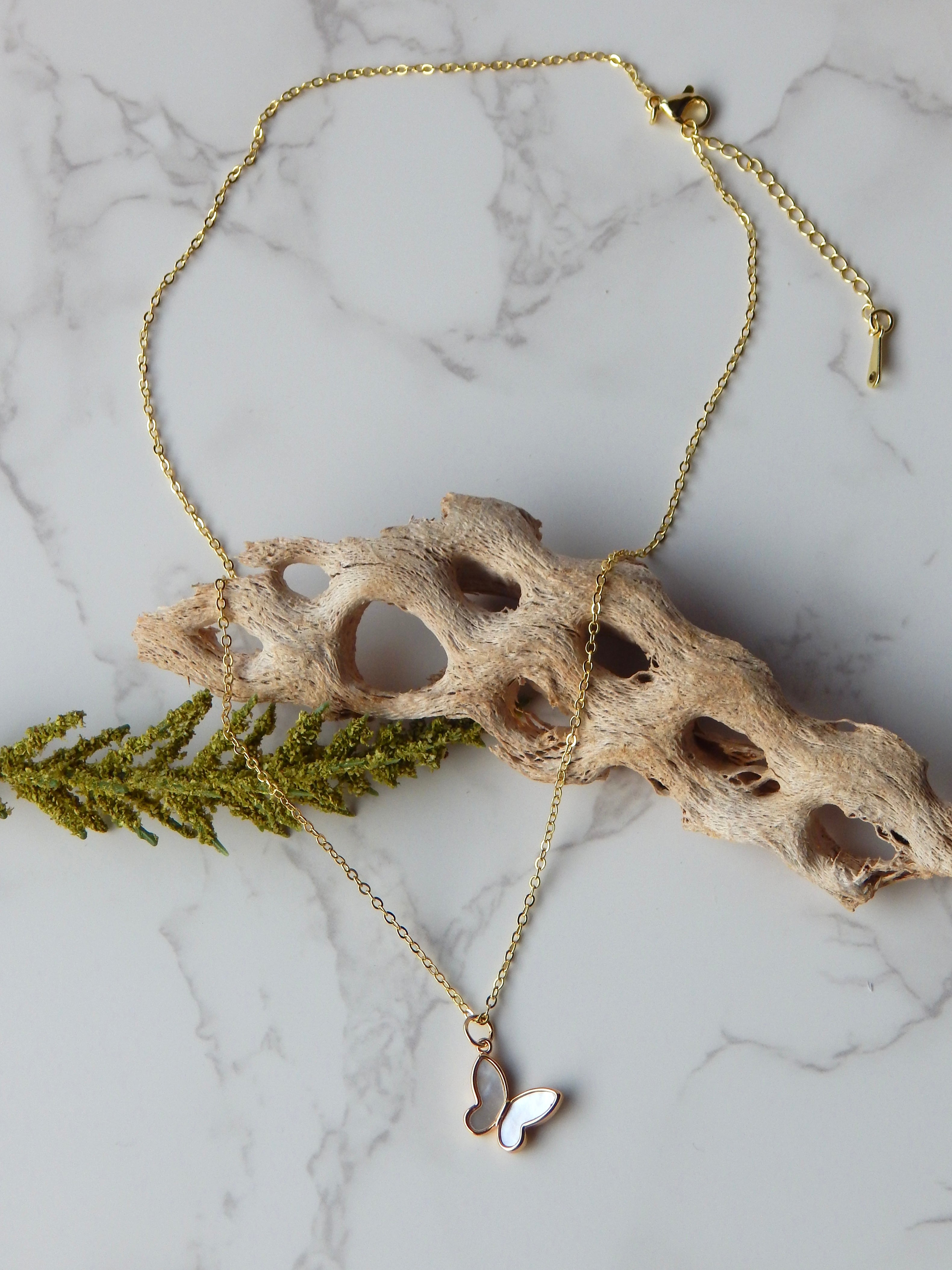 Shell Butterfly Necklace