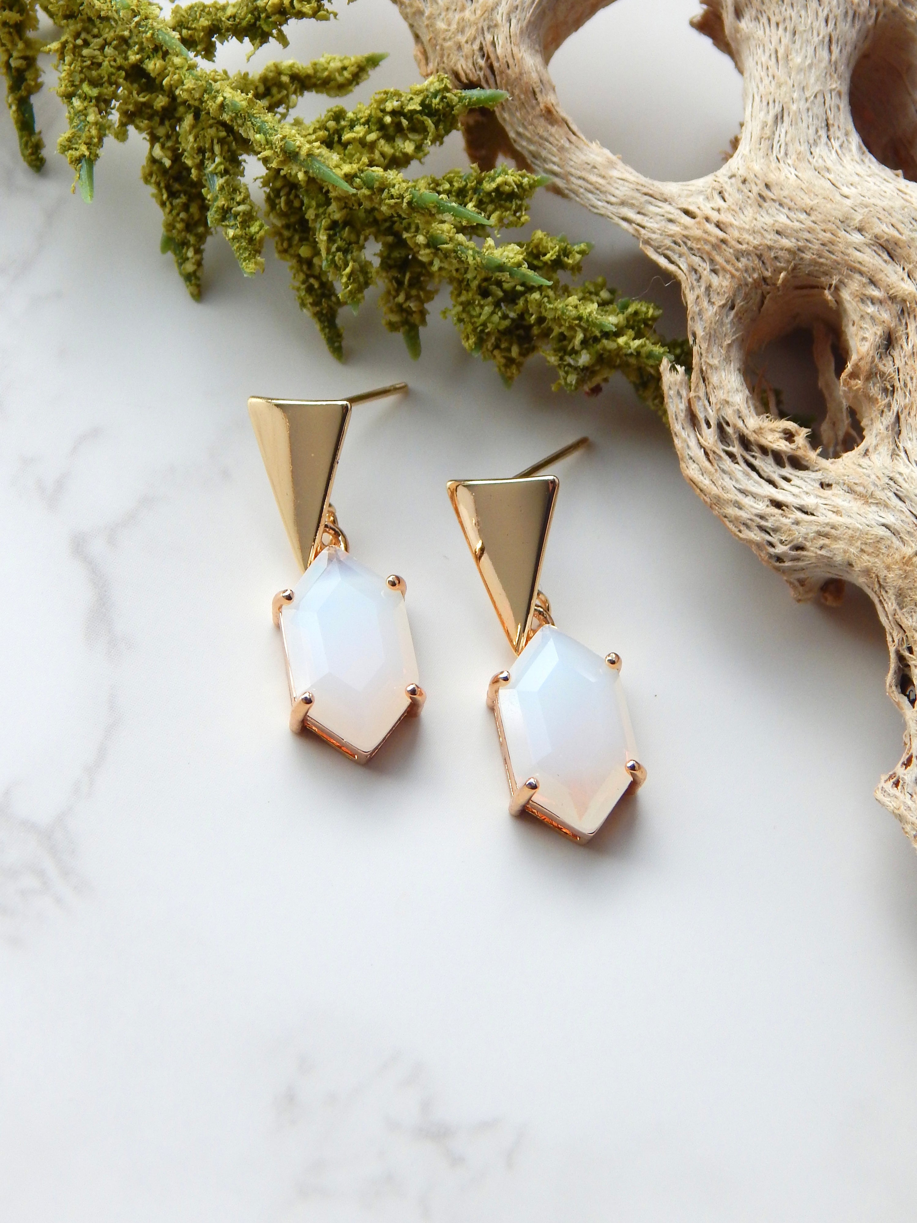 Spring Hexagon Earrings