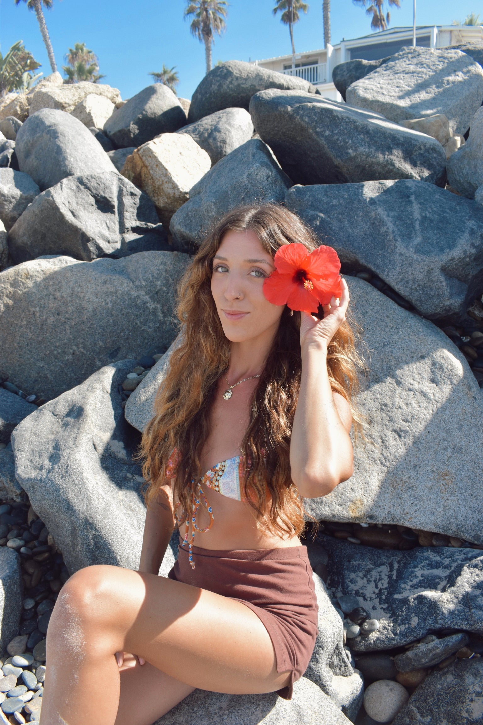 Celestial Sun Paperclip Necklace – 18k Gold Plated with Cubic Zirconia Eyes (16” & 18”)