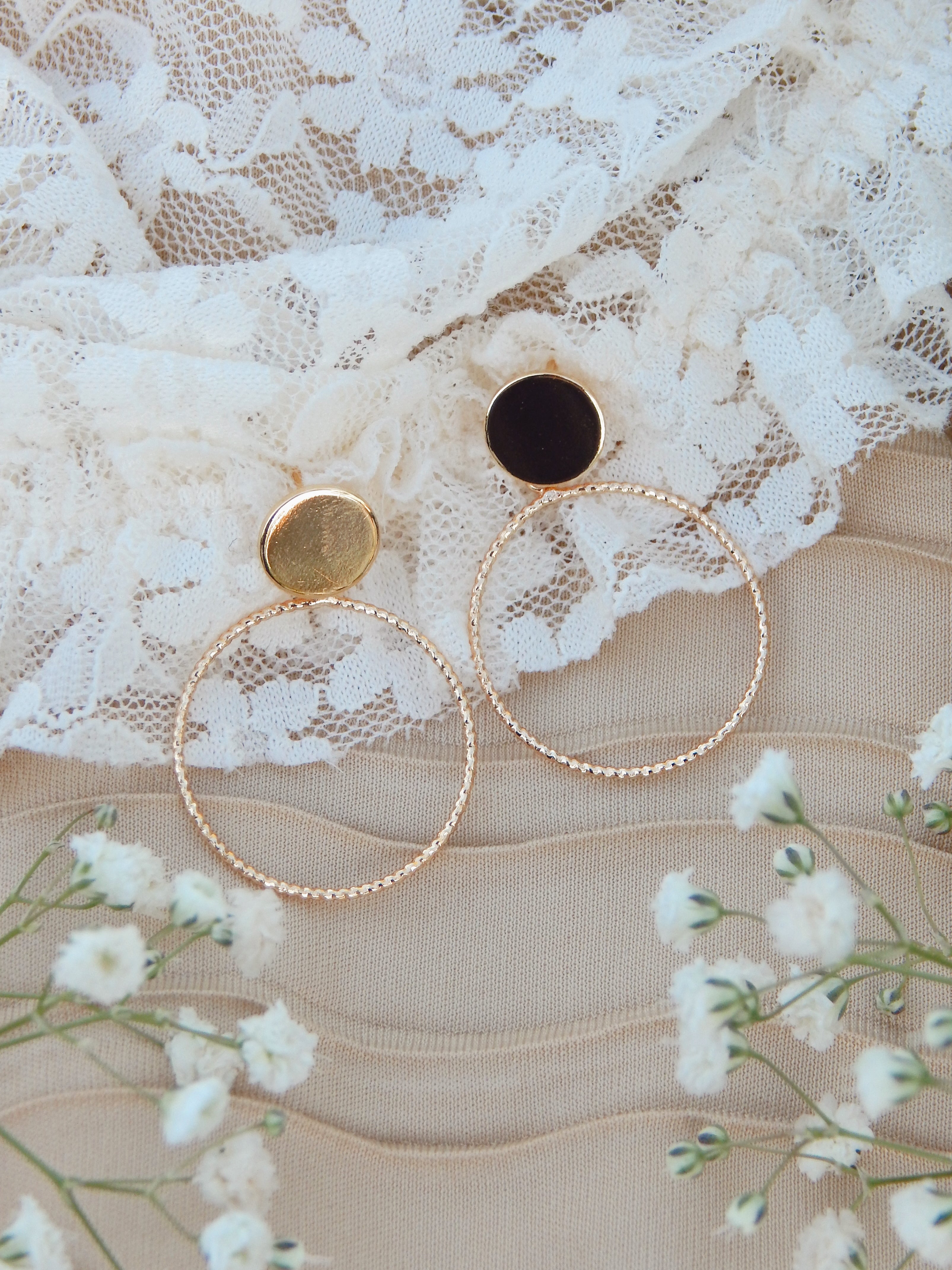 Radiance Hoop Earrings – Textured Gold Stud Hoops | Classic Edition