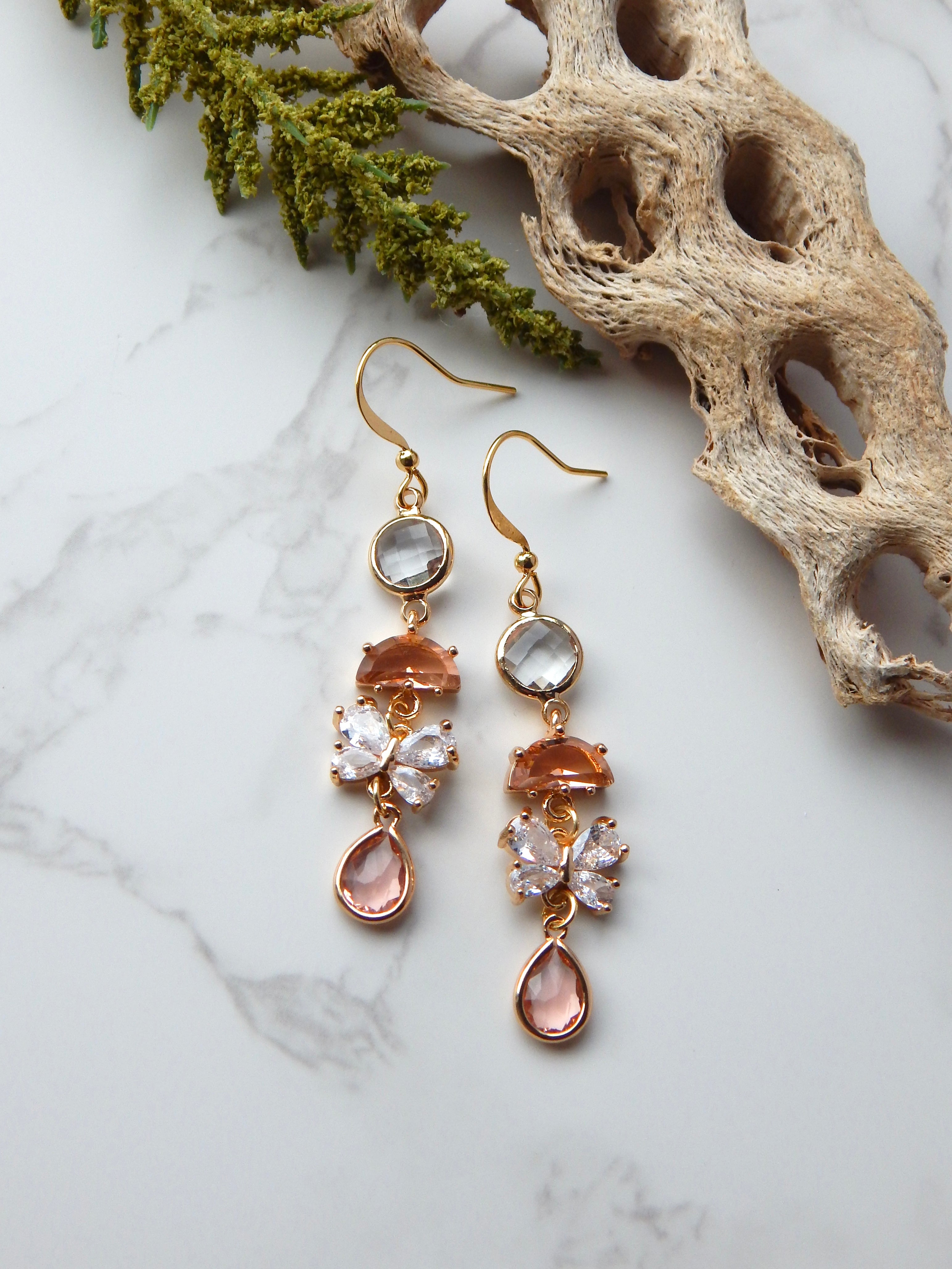 Spring Butterfly Dangle Earrings