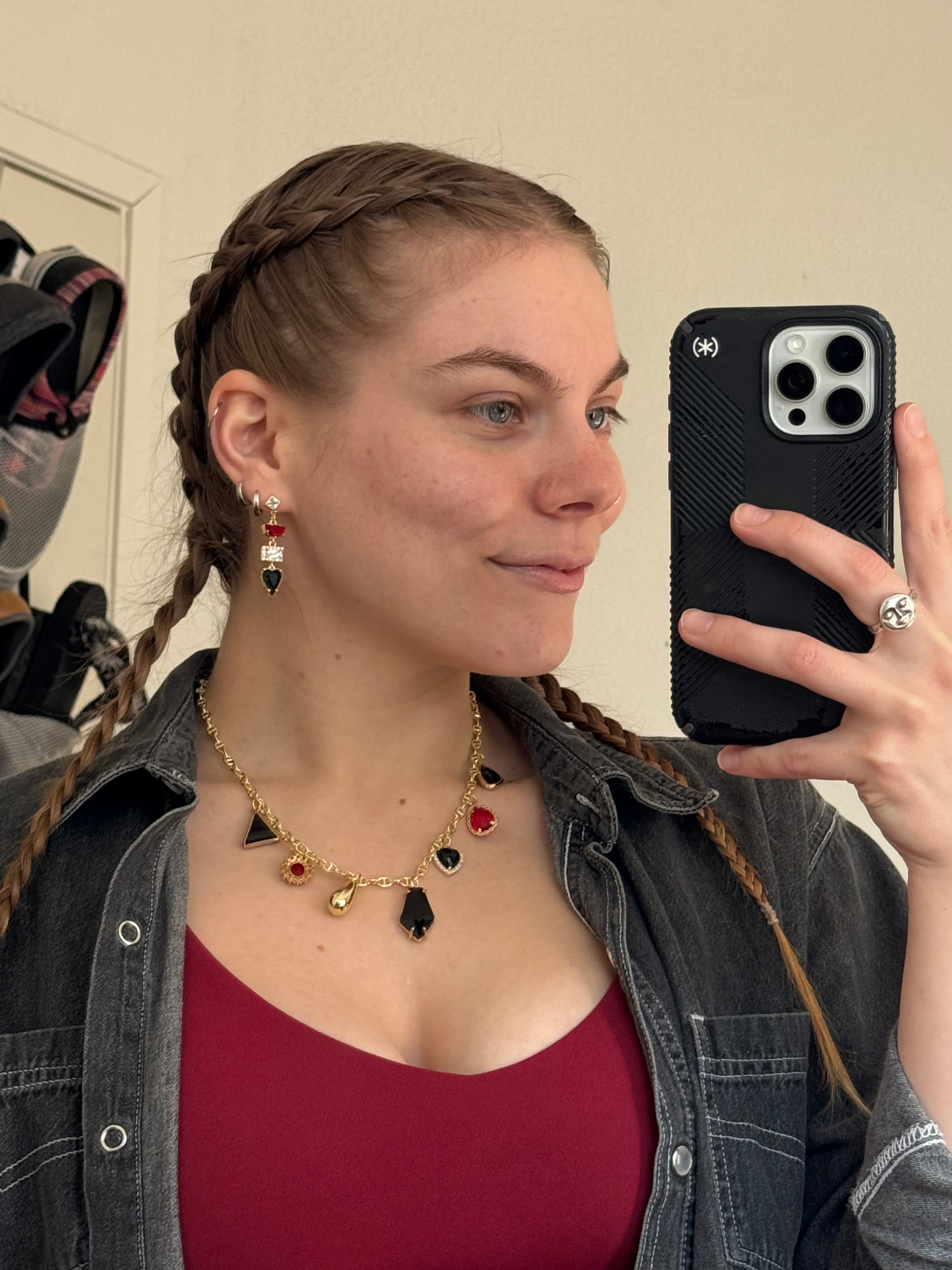 18 inch Bold Edgy Valentine Charm Necklace