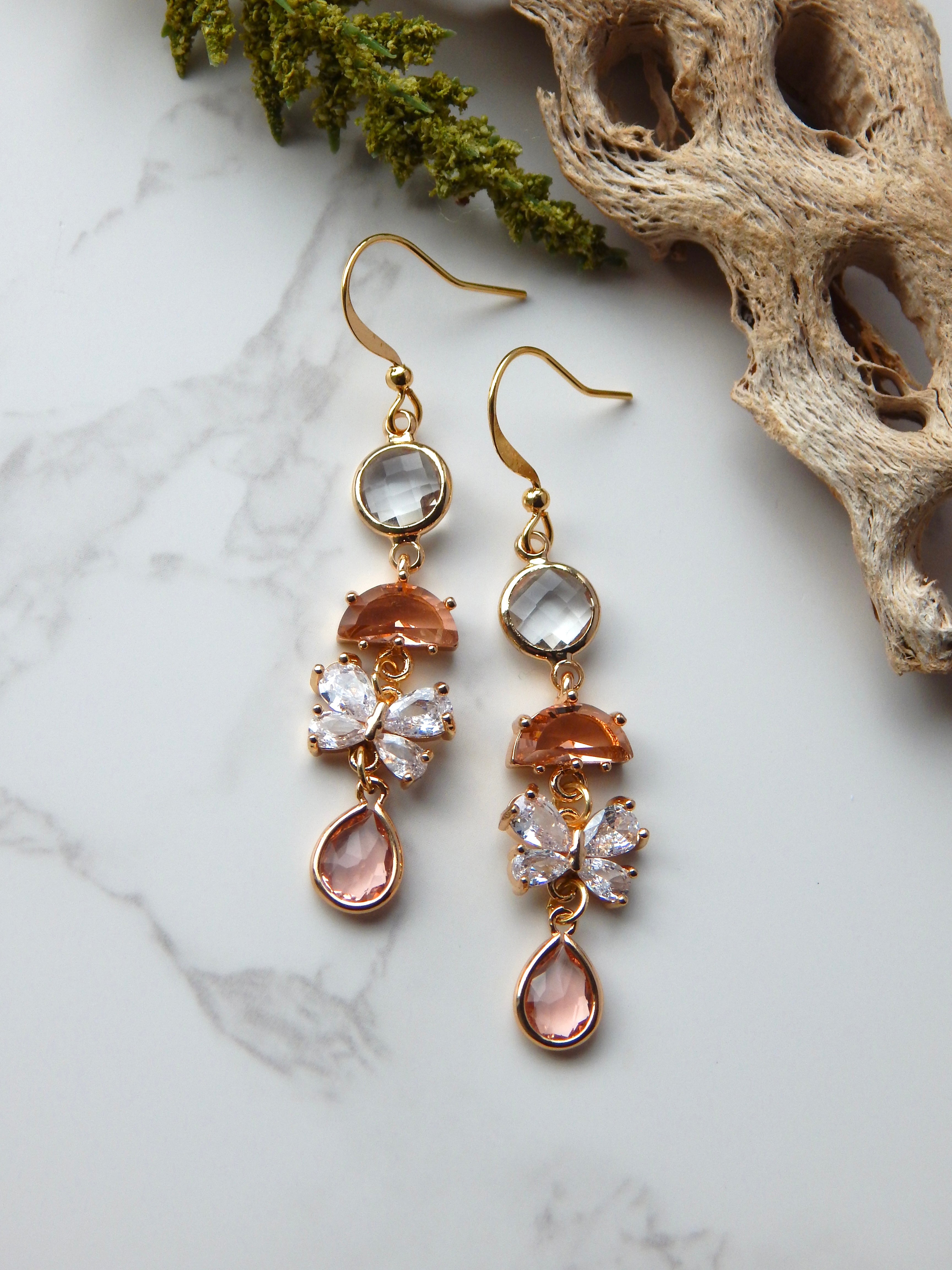 Spring Butterfly Dangle Earrings