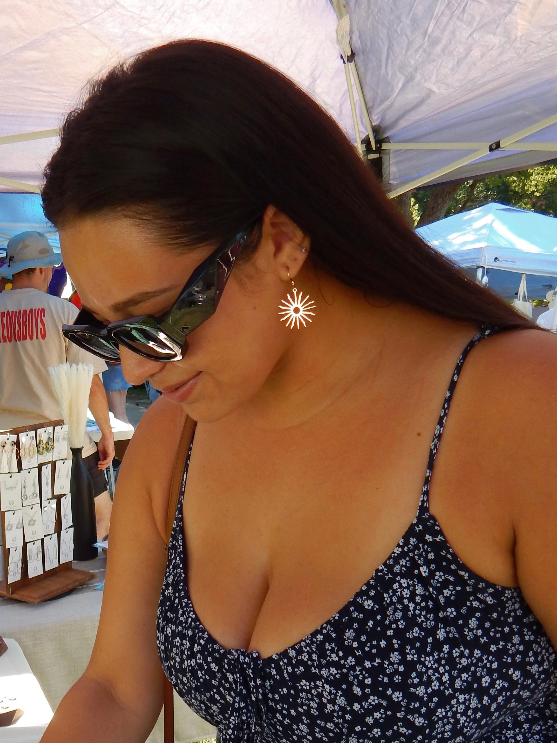 Sunburst Earrings – Gold or Silver Celestial Dangle Drops