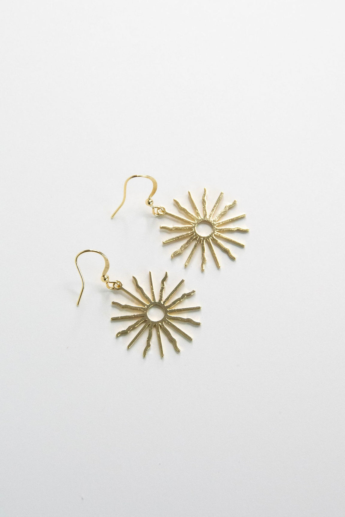 Sunburst Earrings – Gold or Silver Celestial Dangle Drops