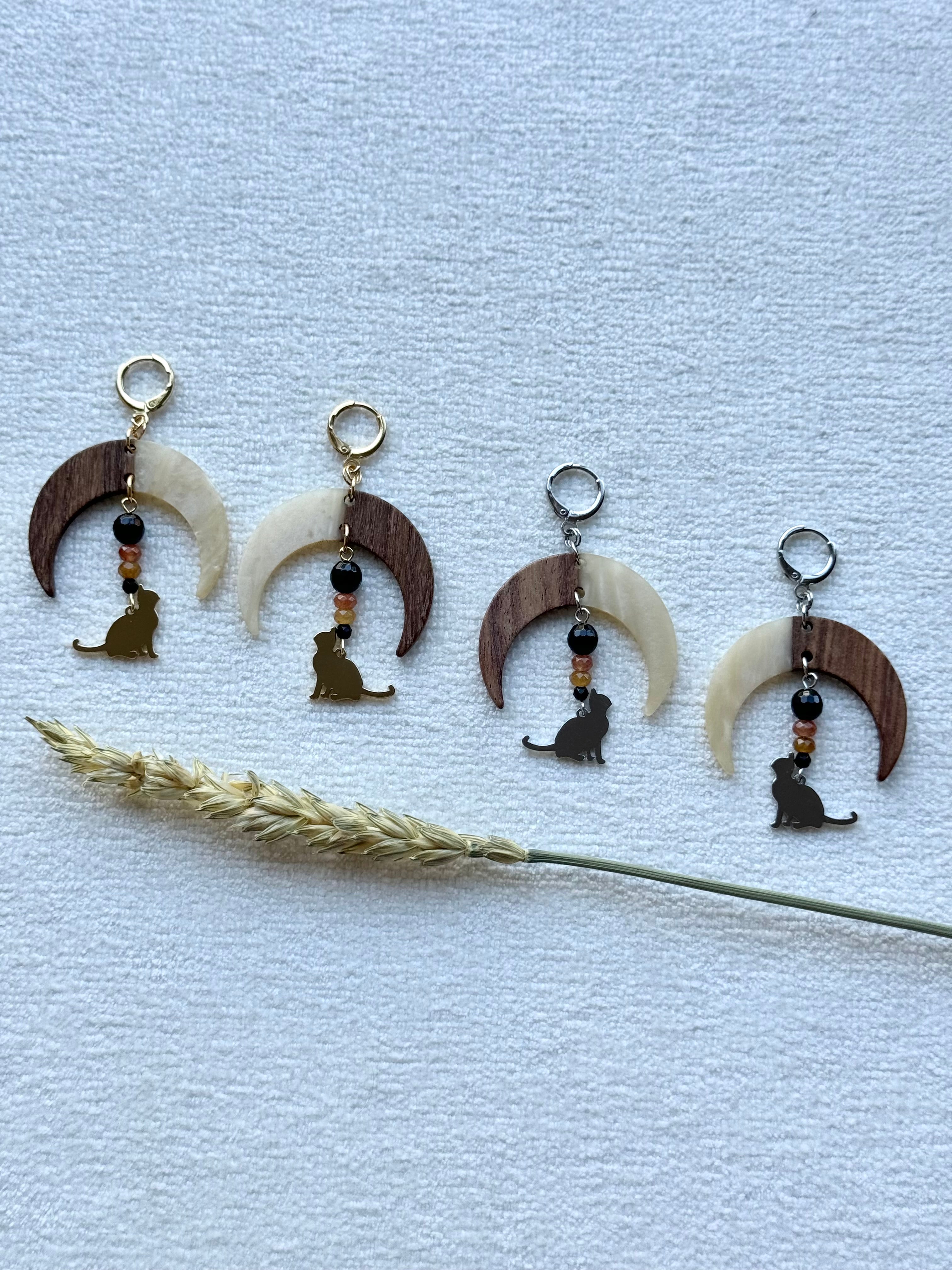 Lunar Feline Earrings