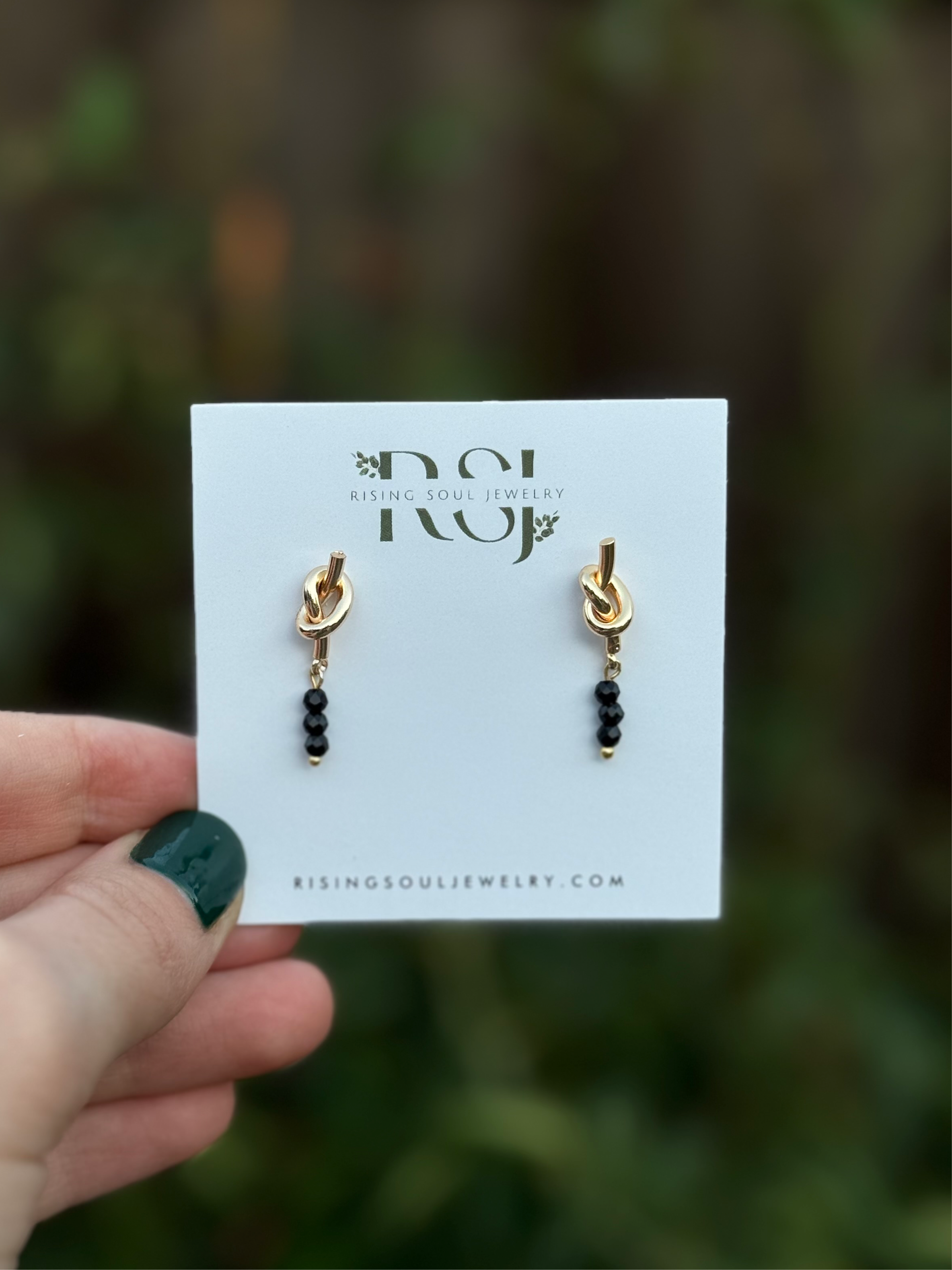 Black Knot Earrings