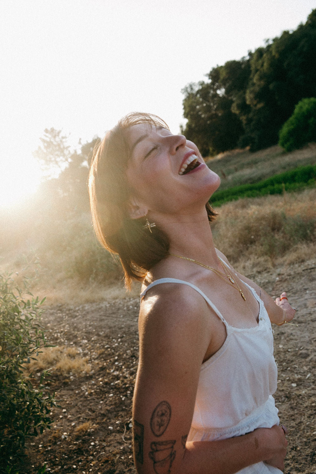 Fern Necklace – 18k Gold Plated Textured Square Nature-Inspired Pendant Necklace