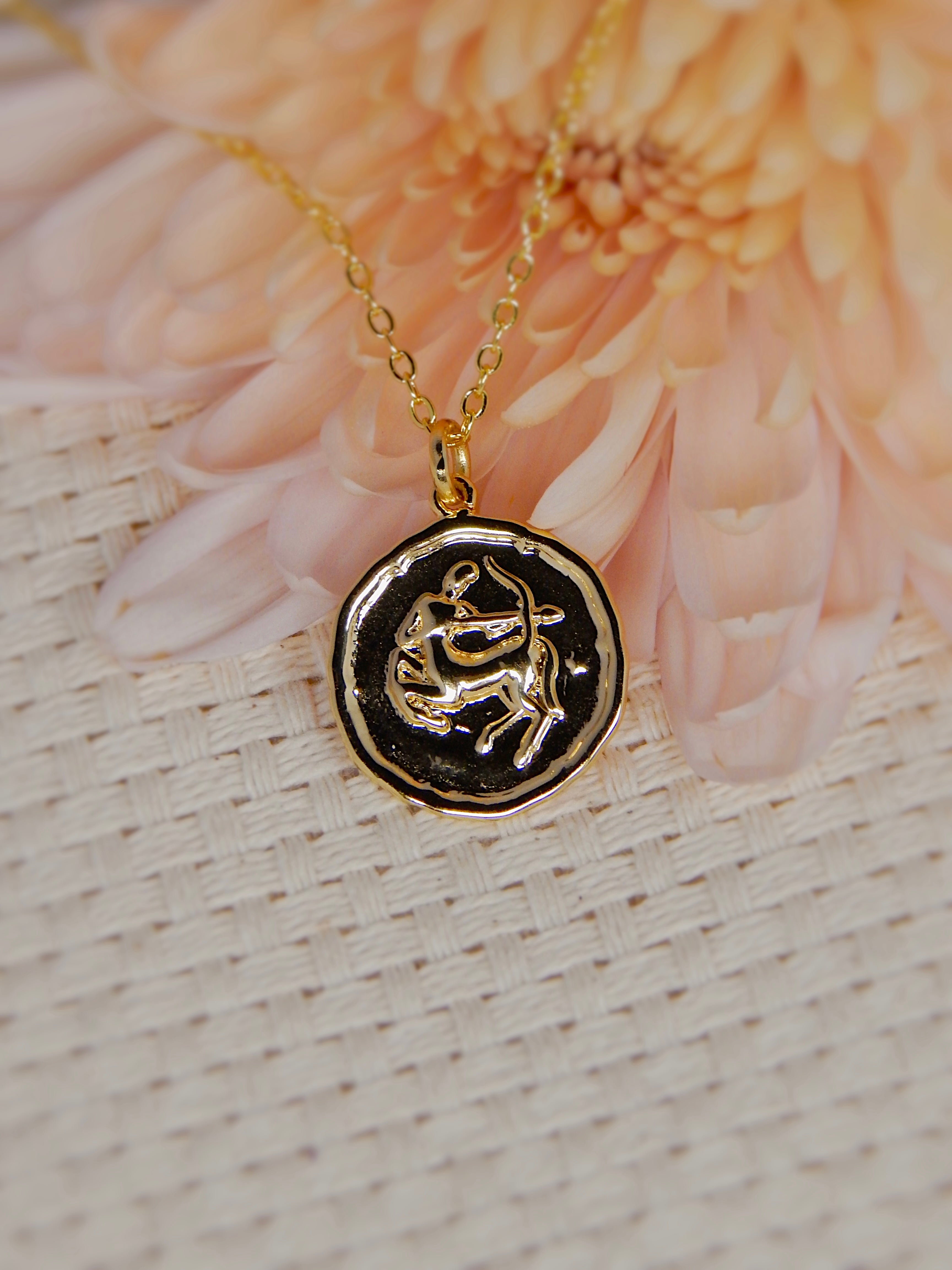 Celestial Zodiac Coin Necklace
