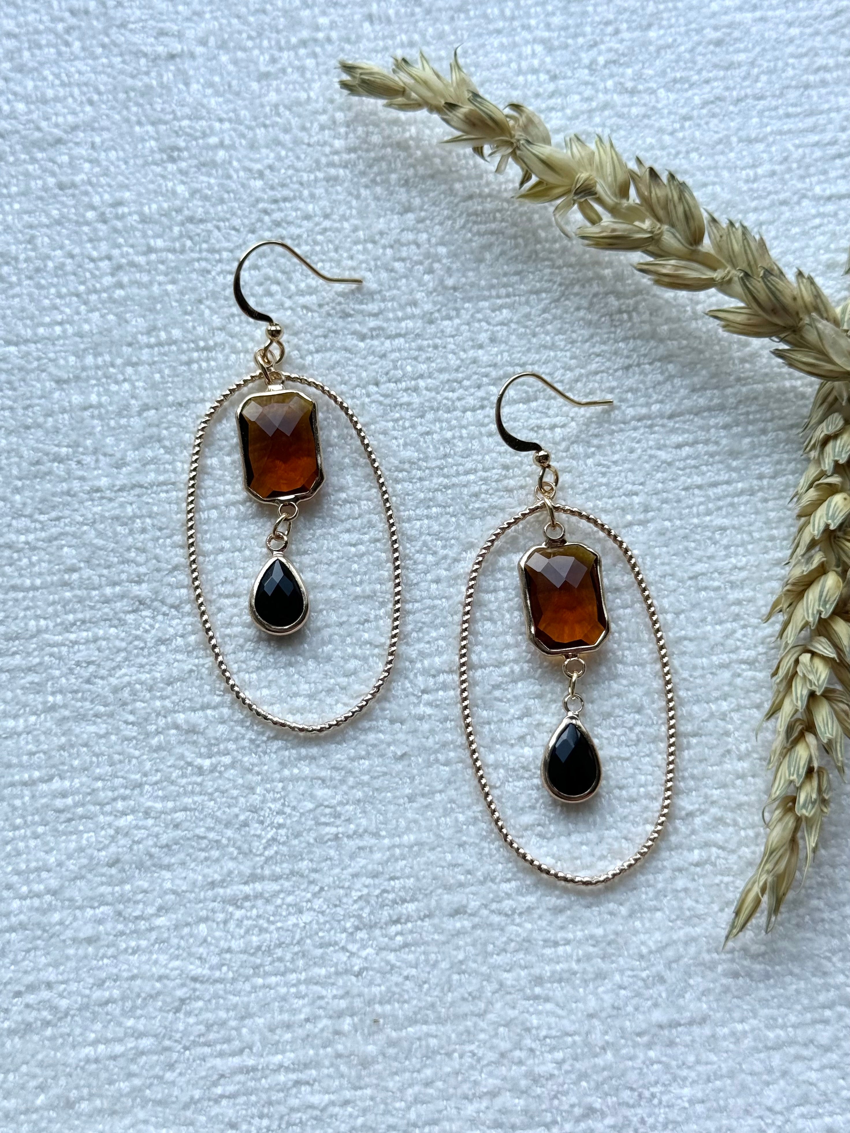 Autumn Oval Earrings