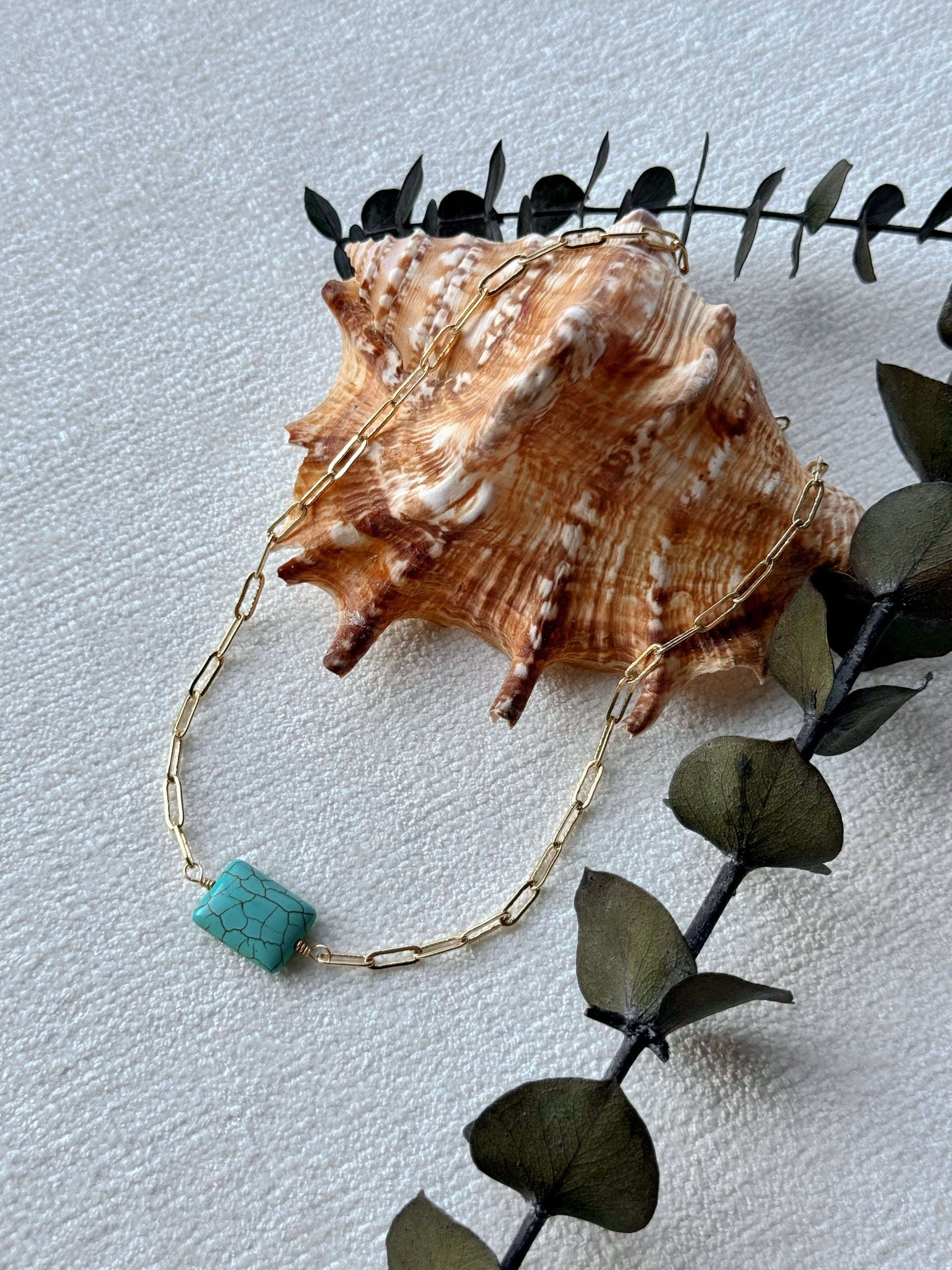 Turquoise Rectangle Necklace