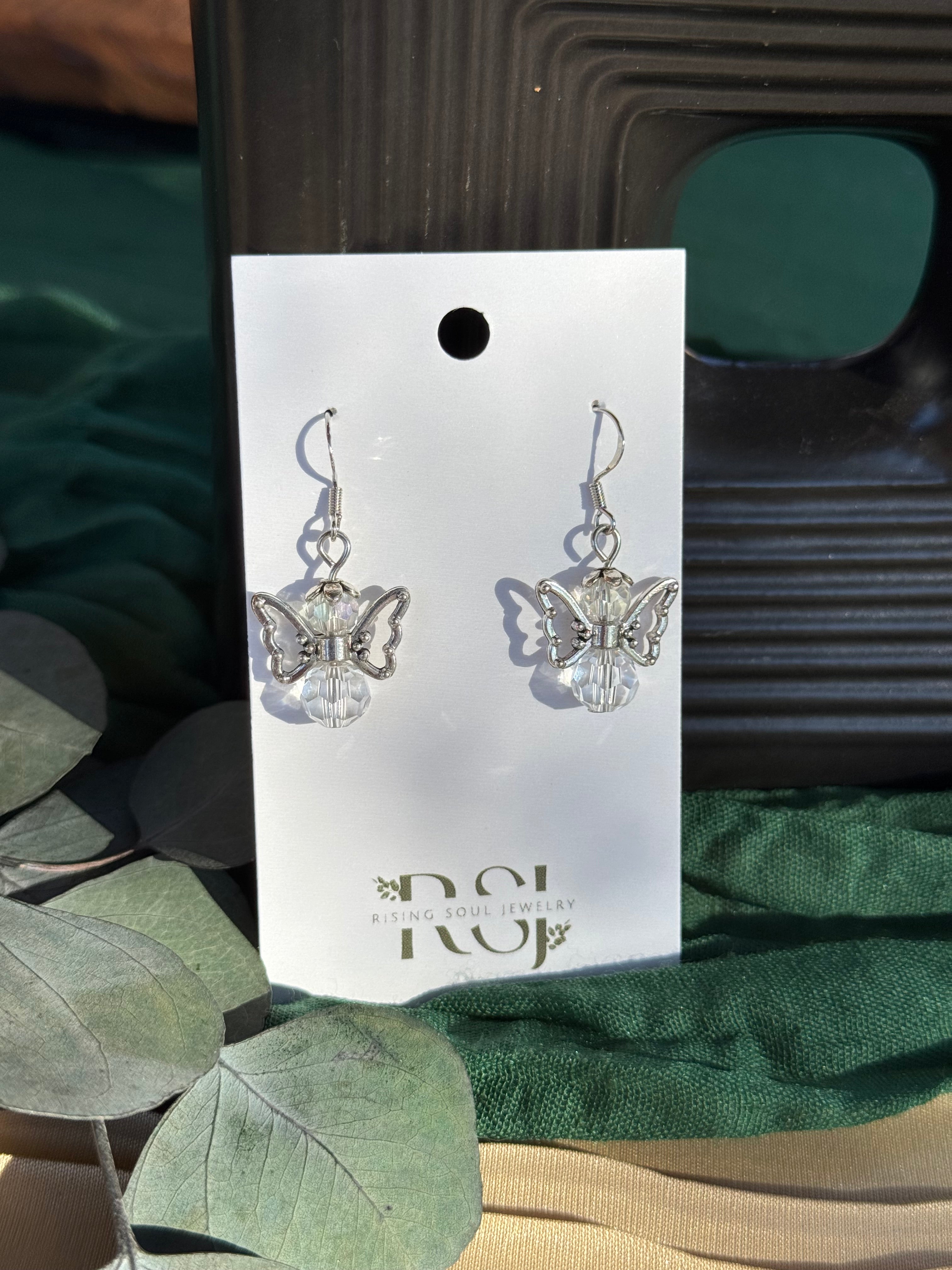 Silver Angel Earrings