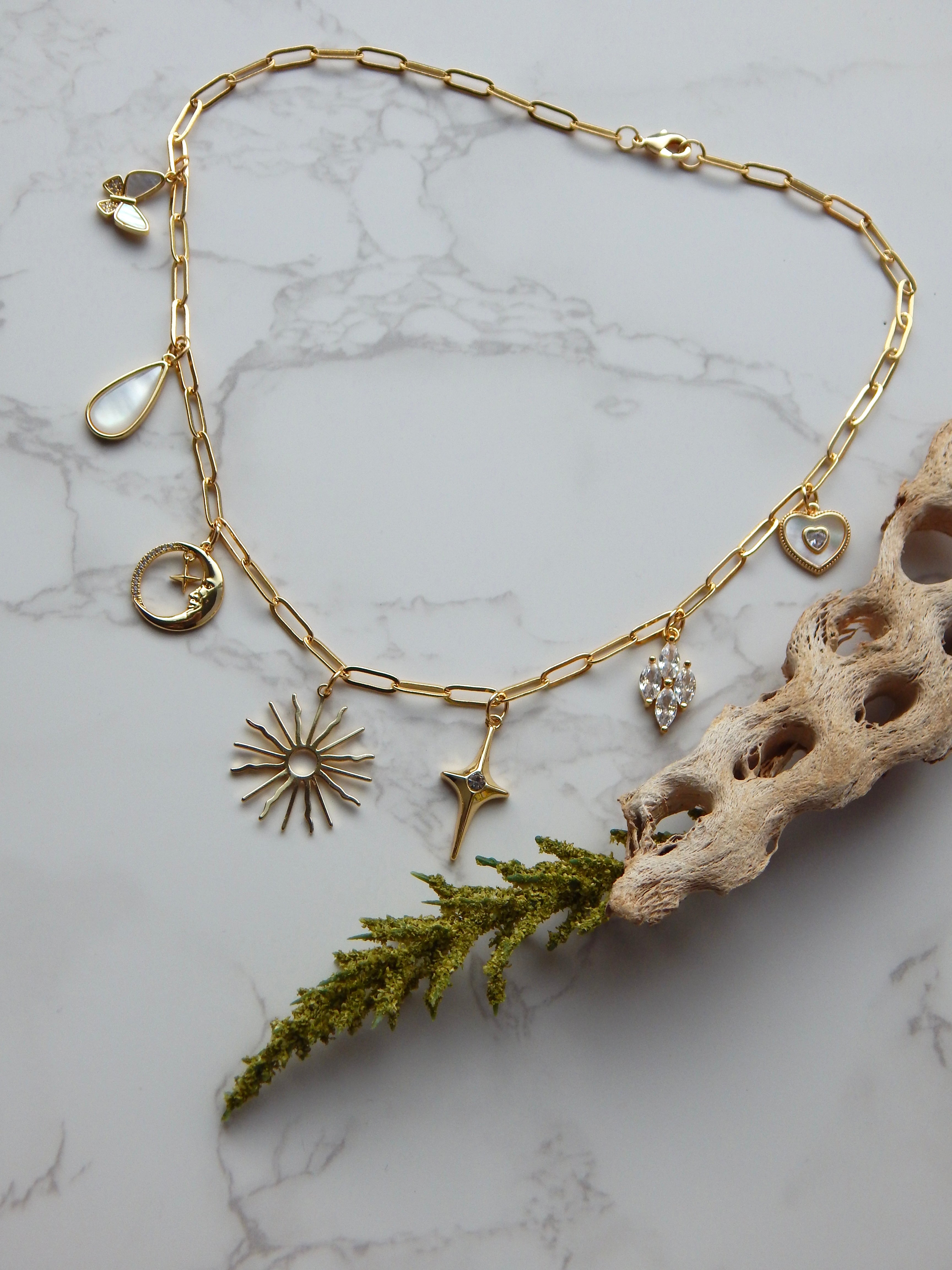 18 inch Sunny Star Charm Necklace