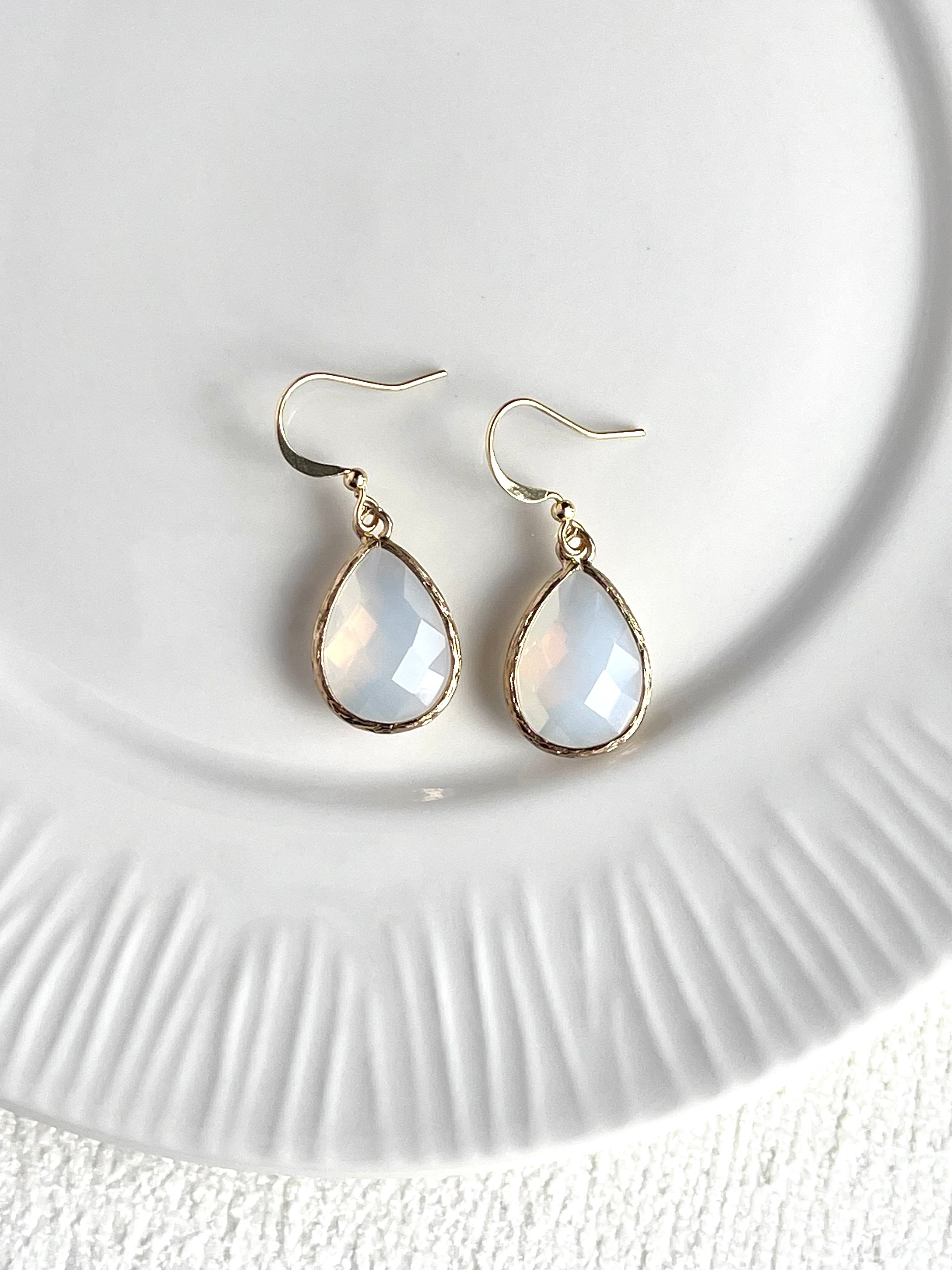 Opal Teardrop Earrings