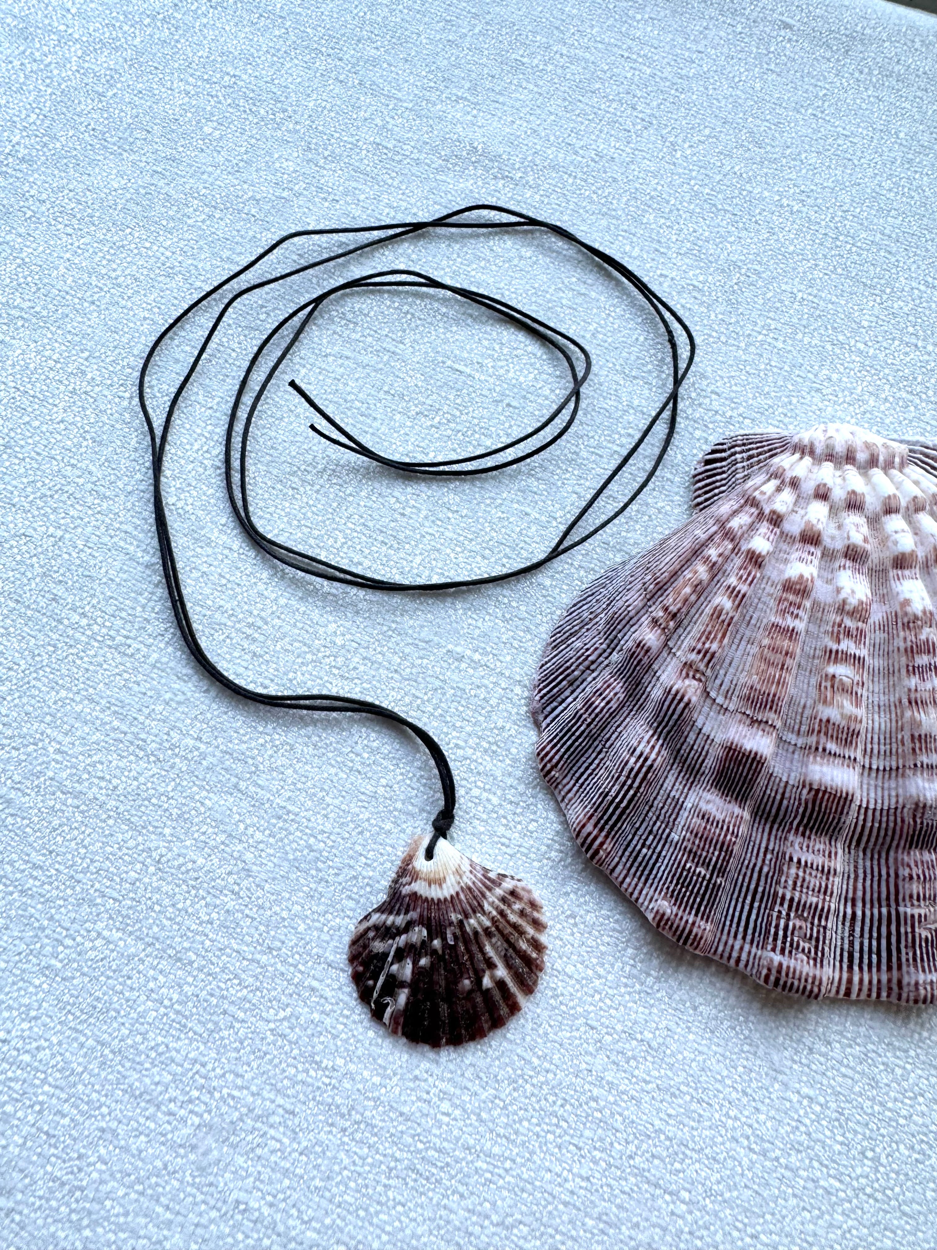 Shell Wrap Around Tie Necklace