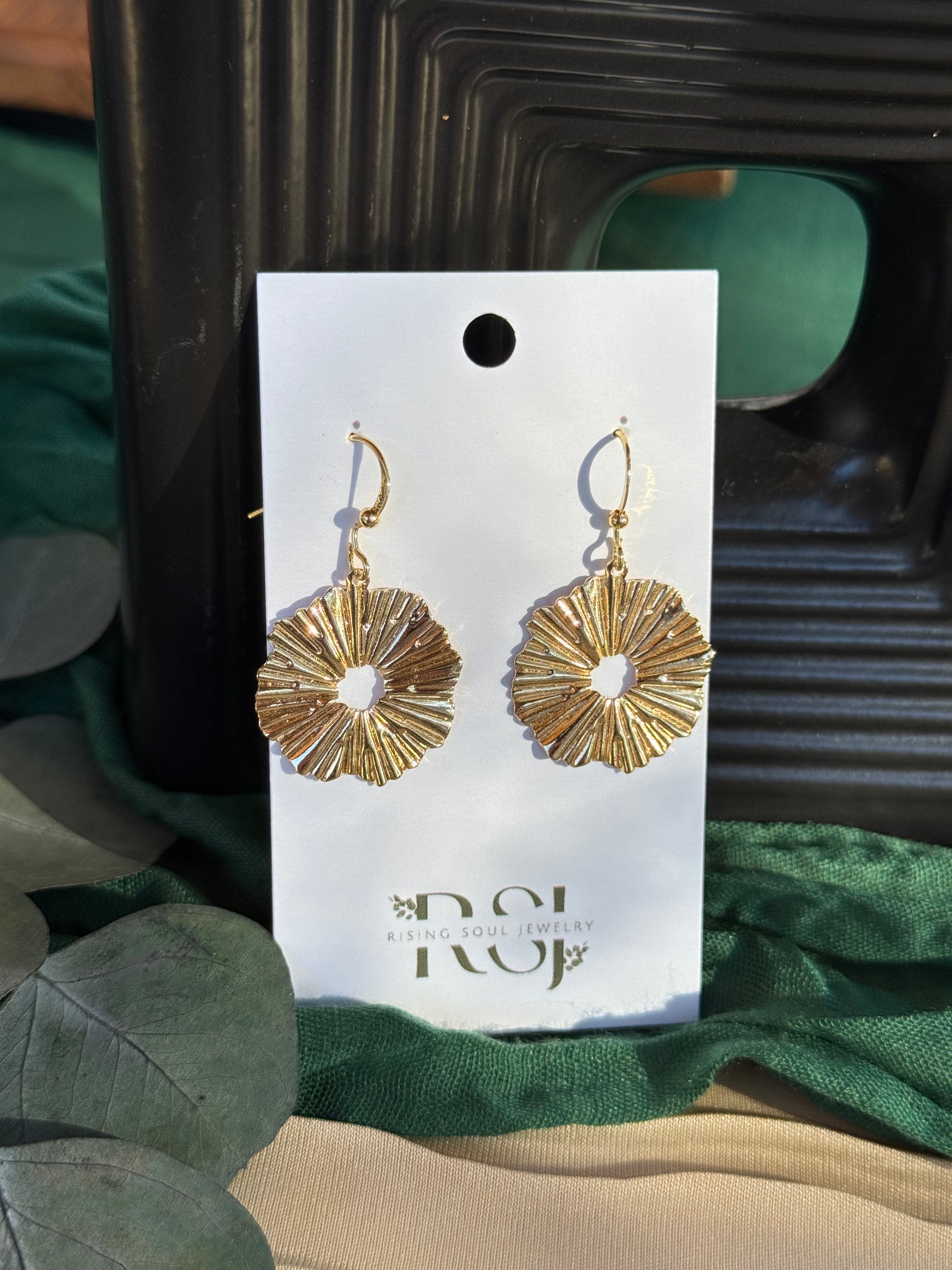 Gold Wreath Earrings