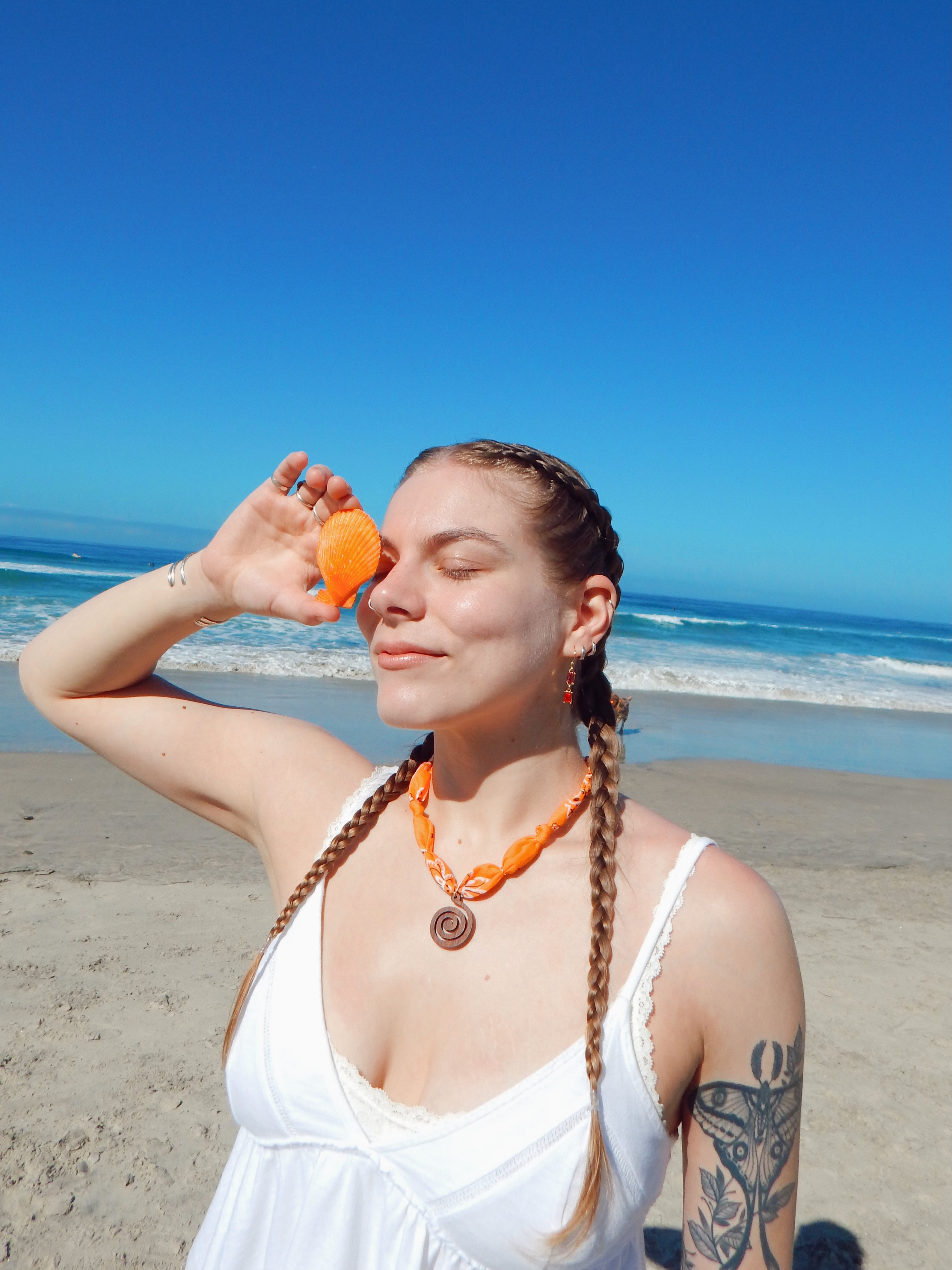 Spiral of Light Bandana Charm Necklace – Adjustable 20” Max | Natural Wood & Gold Accents