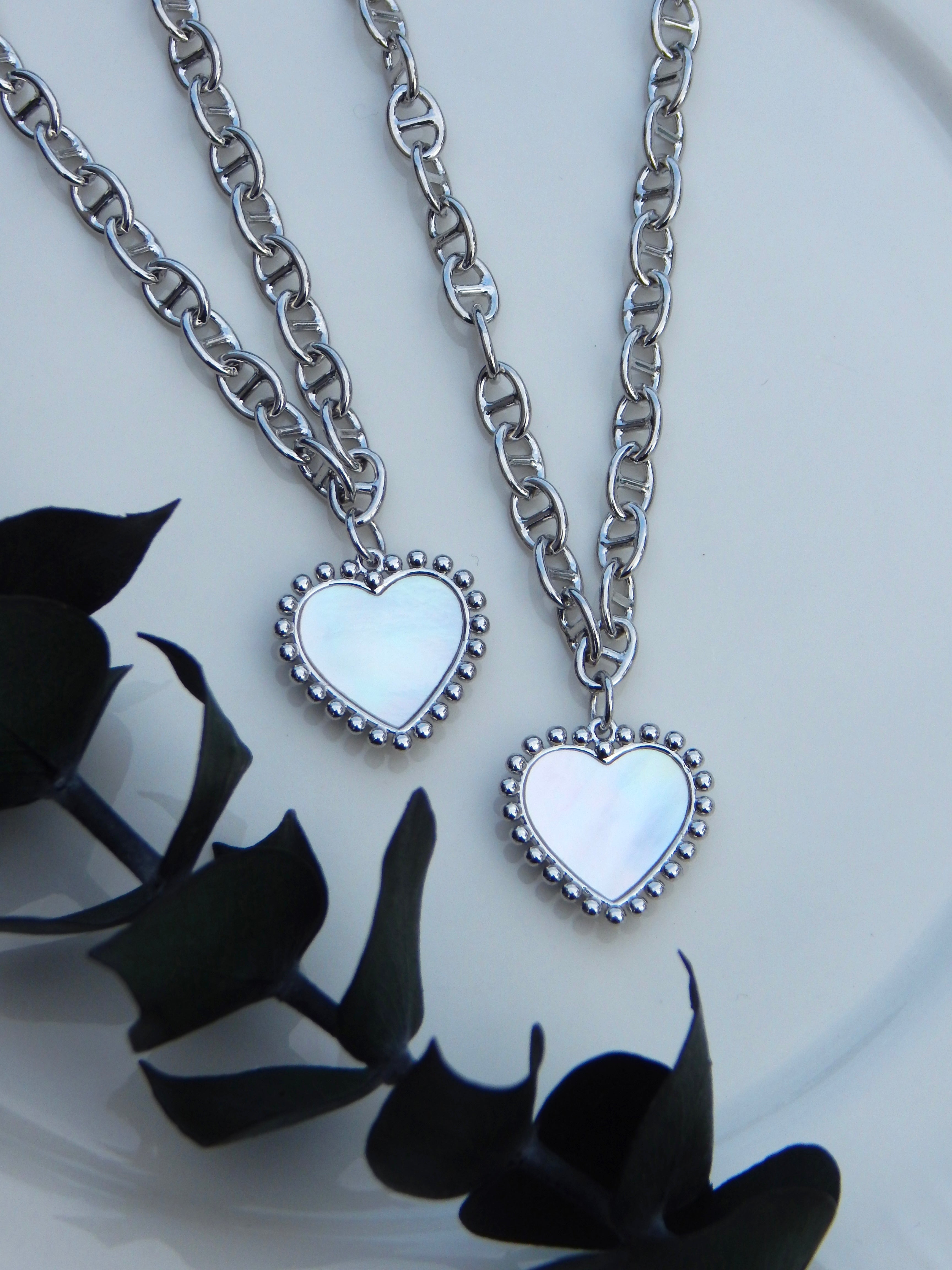 Shell Heart Pendant Necklace