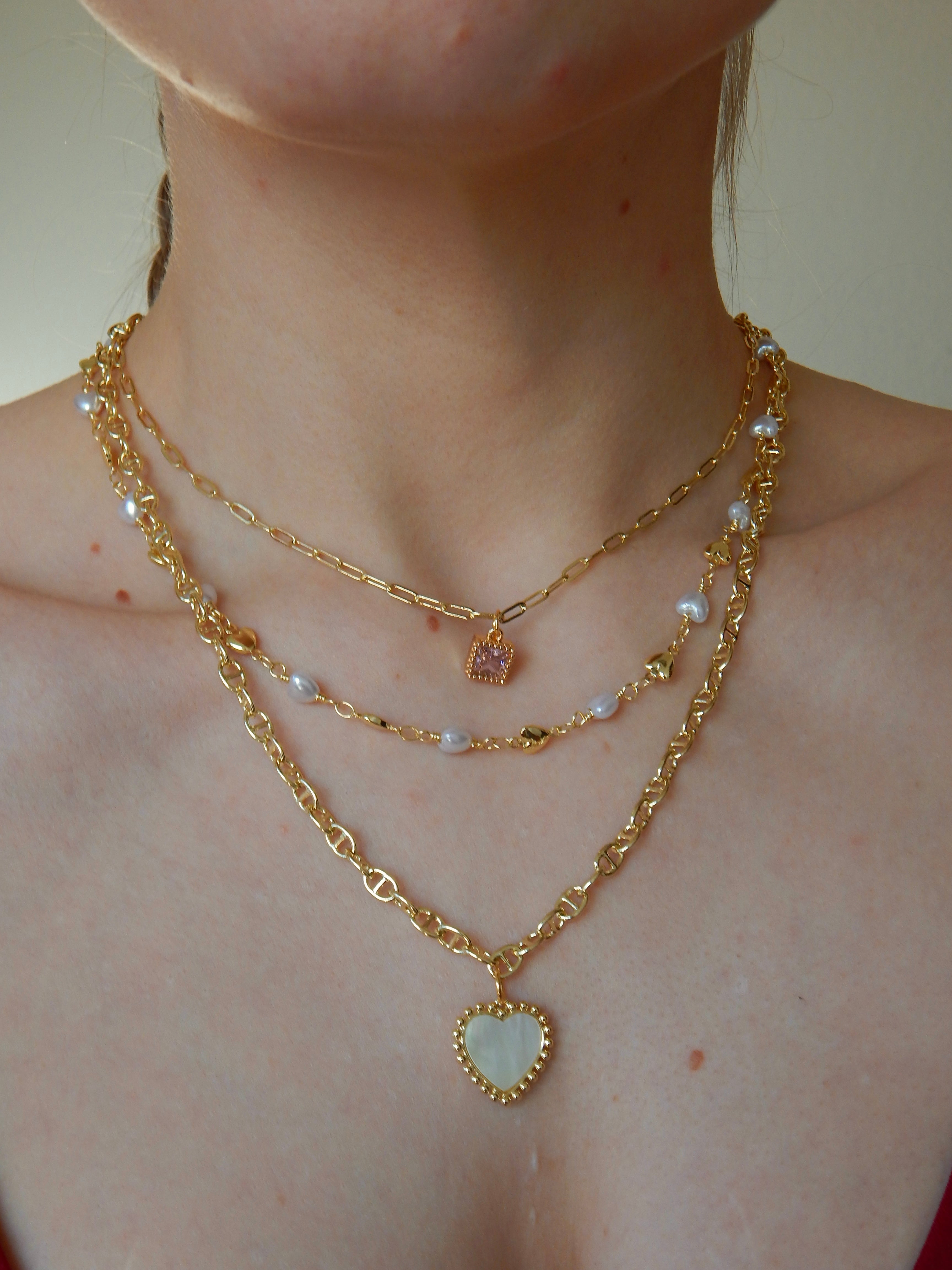 Shell Heart Pendant Necklace