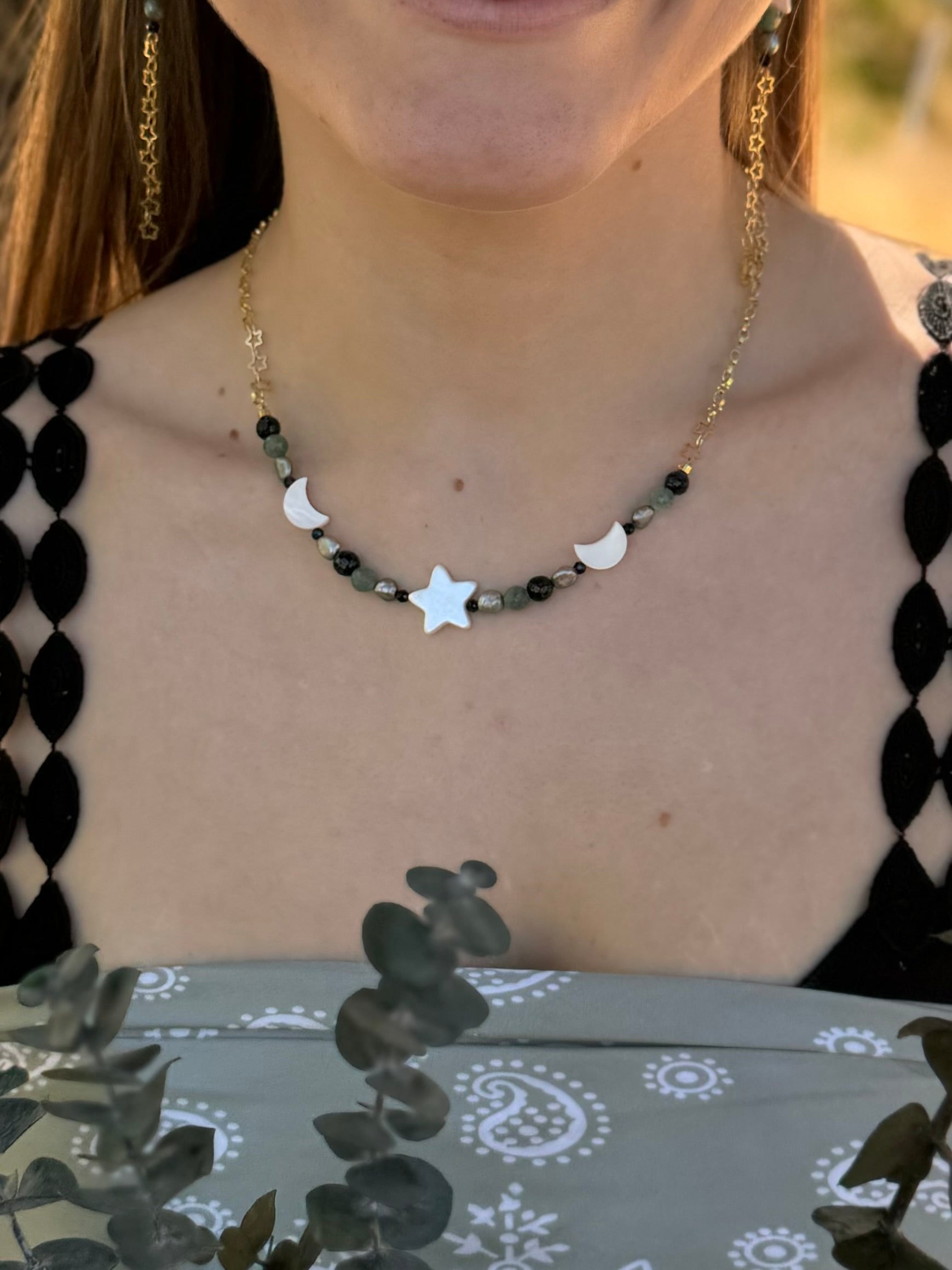 Star and Moon Necklace