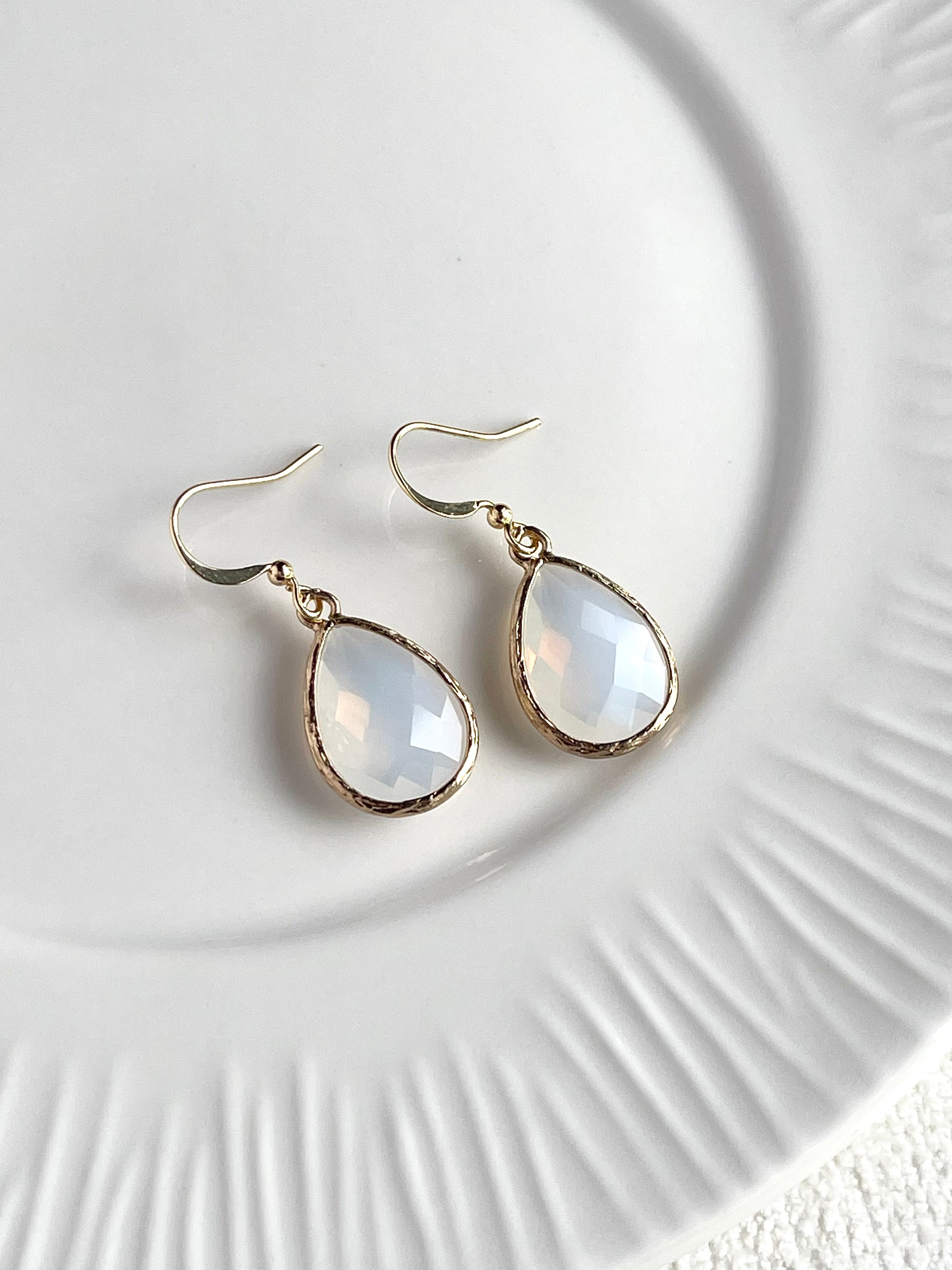 Opal Teardrop Earrings