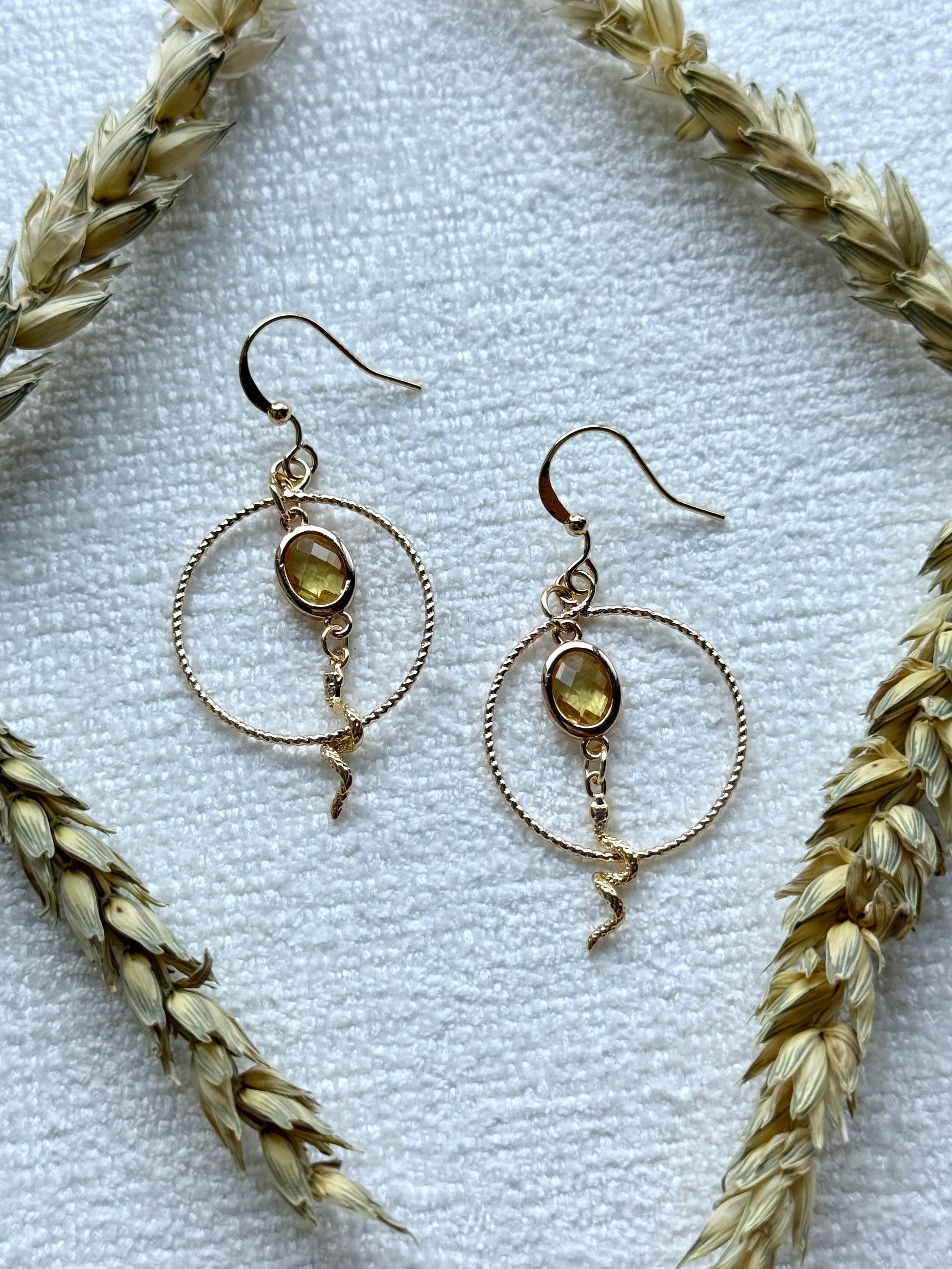 November Snake Earrings