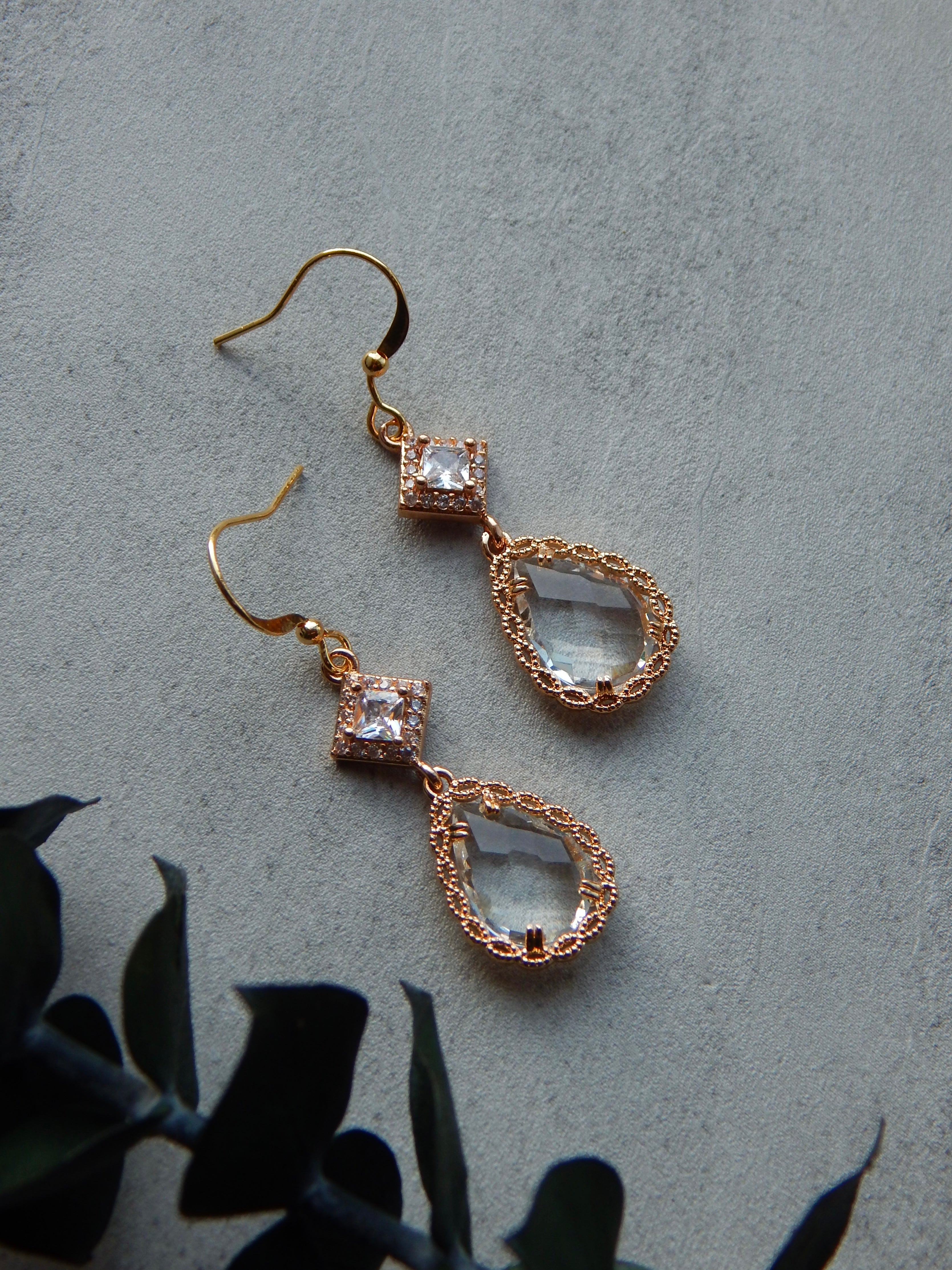 Valentine Diamond Drop Earrings