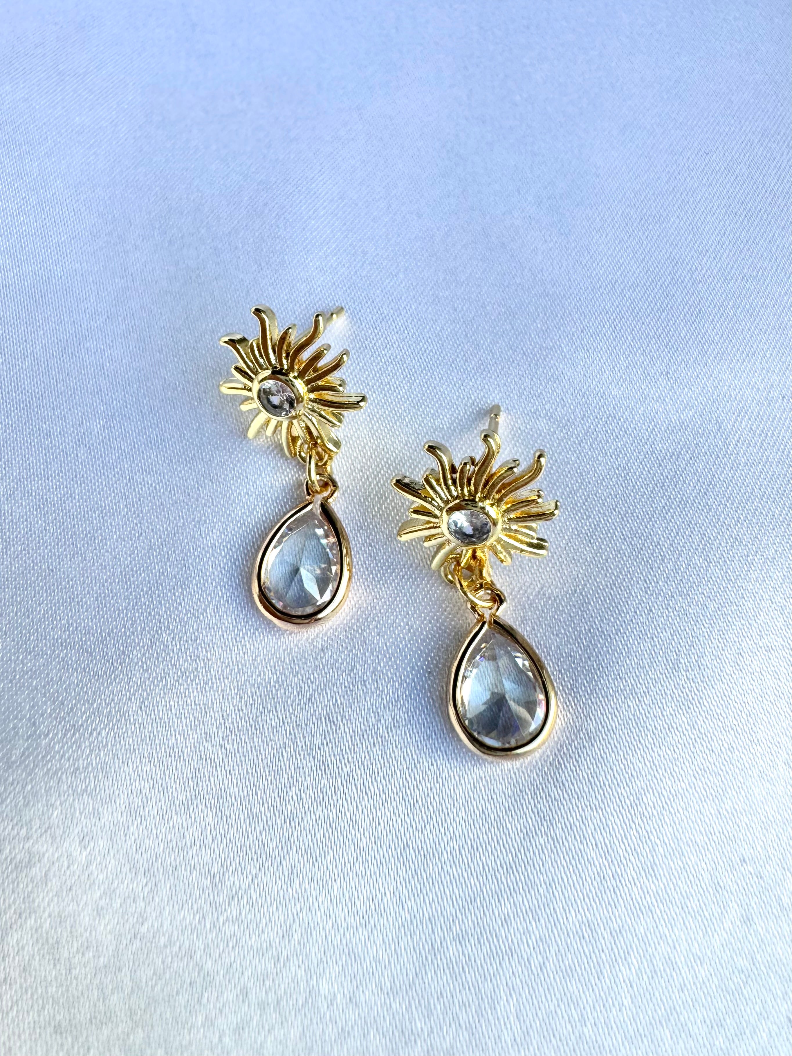 Tangled Sun Drop Earrings